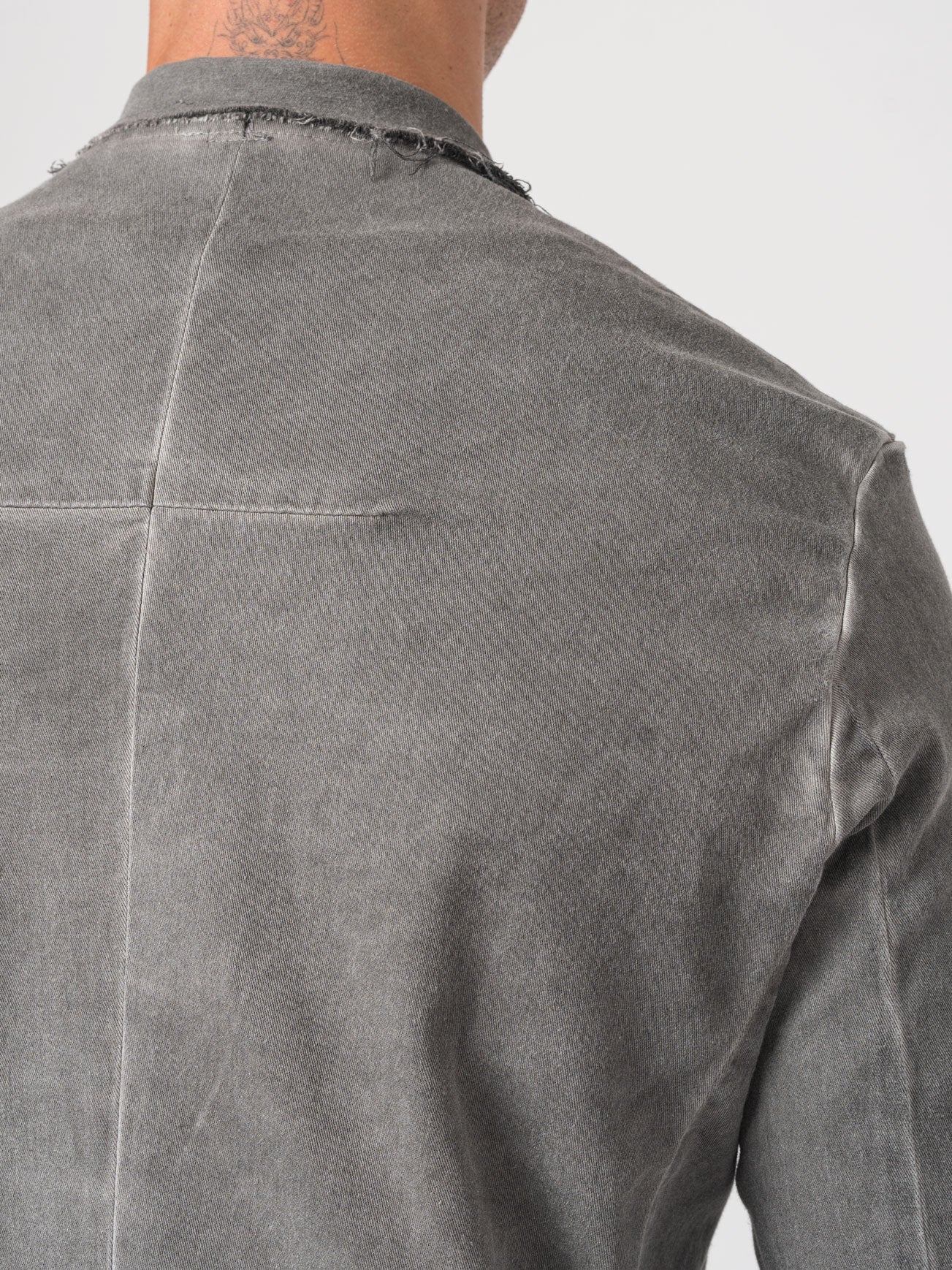 Frayed Edge Cotton Blazer - by AITO