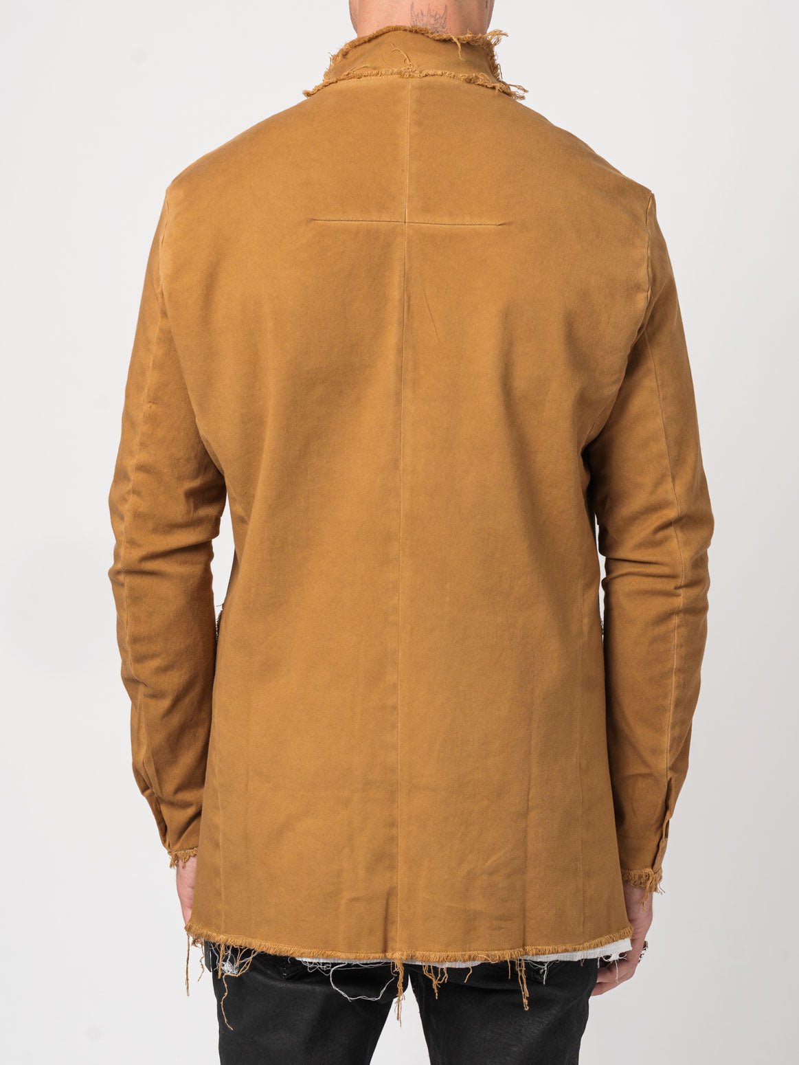Frayed Edge Cotton Blazer - by AITO