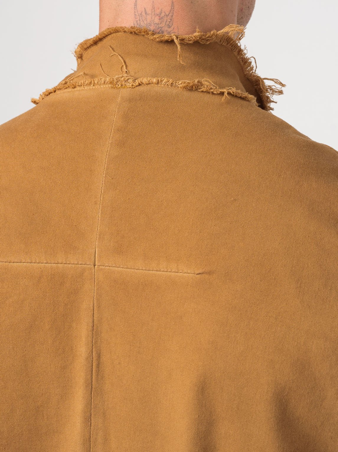 Frayed Edge Cotton Blazer - by AITO