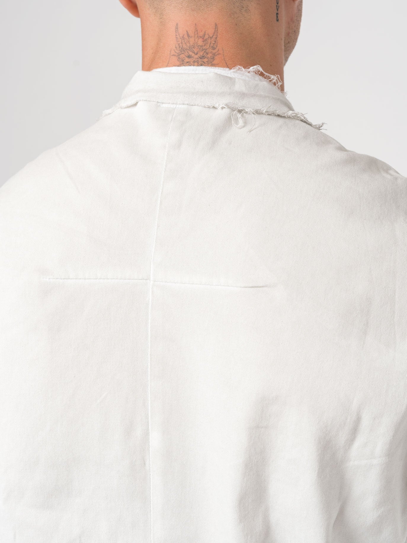 Frayed Edge Cotton Blazer - by AITO