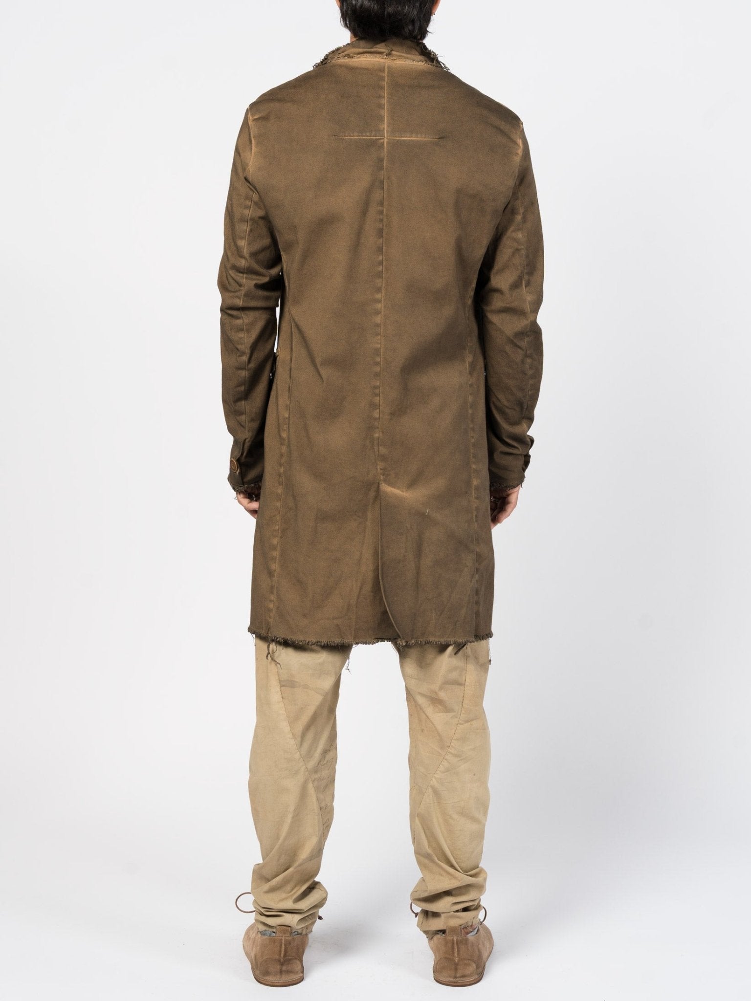 Frayed Edge Cotton Coat - by AITO