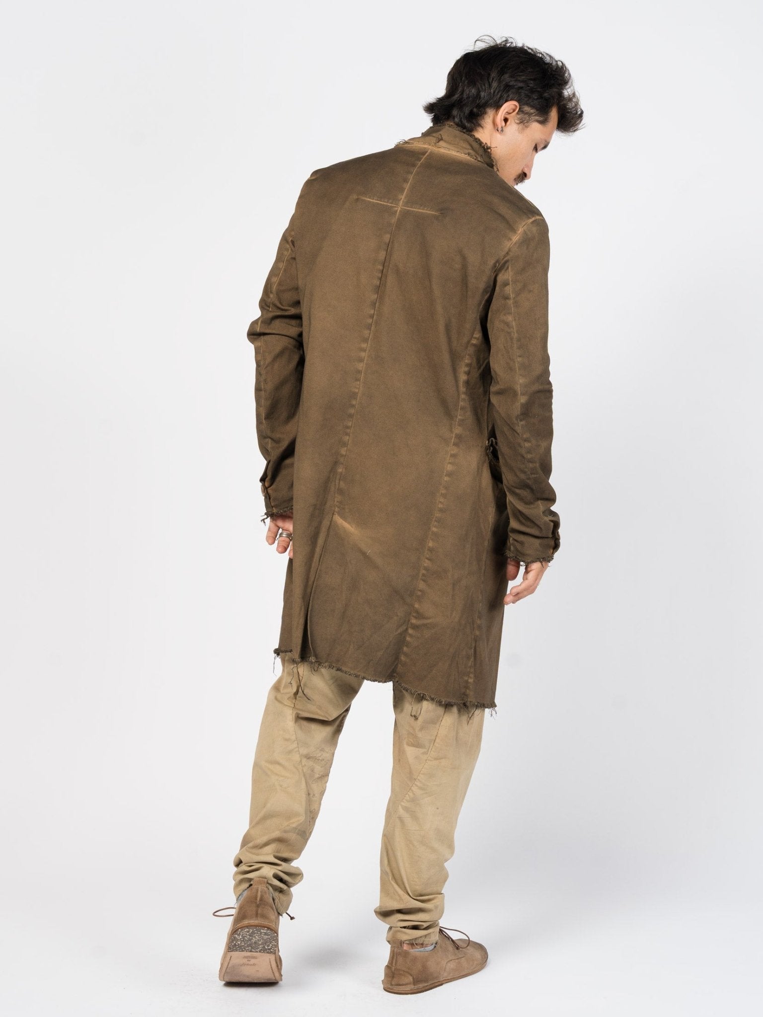 Frayed Edge Cotton Coat - by AITO