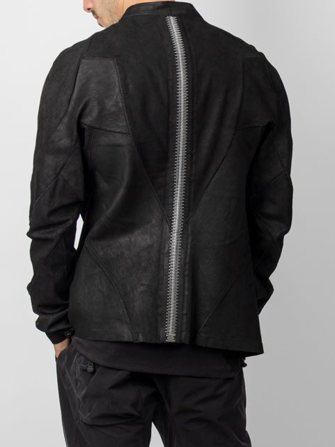 Garment - Dyed Lambskin Spine Jacket - by ISAAC SELLAM