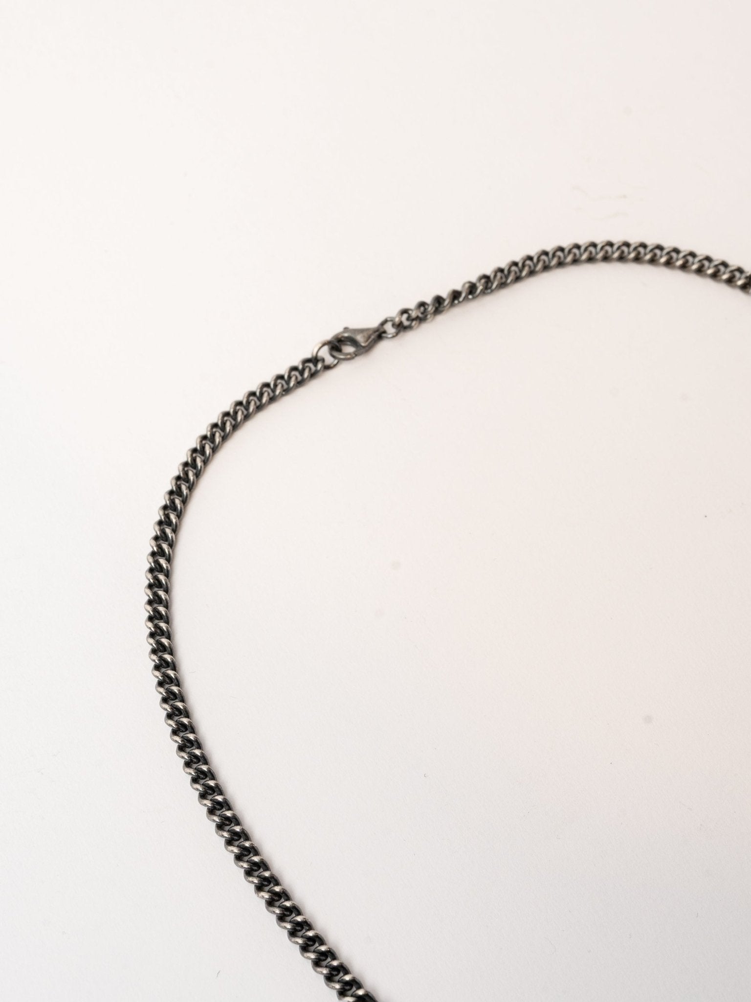 Geometric Pendant Necklace with Black Diamonds - by AITO