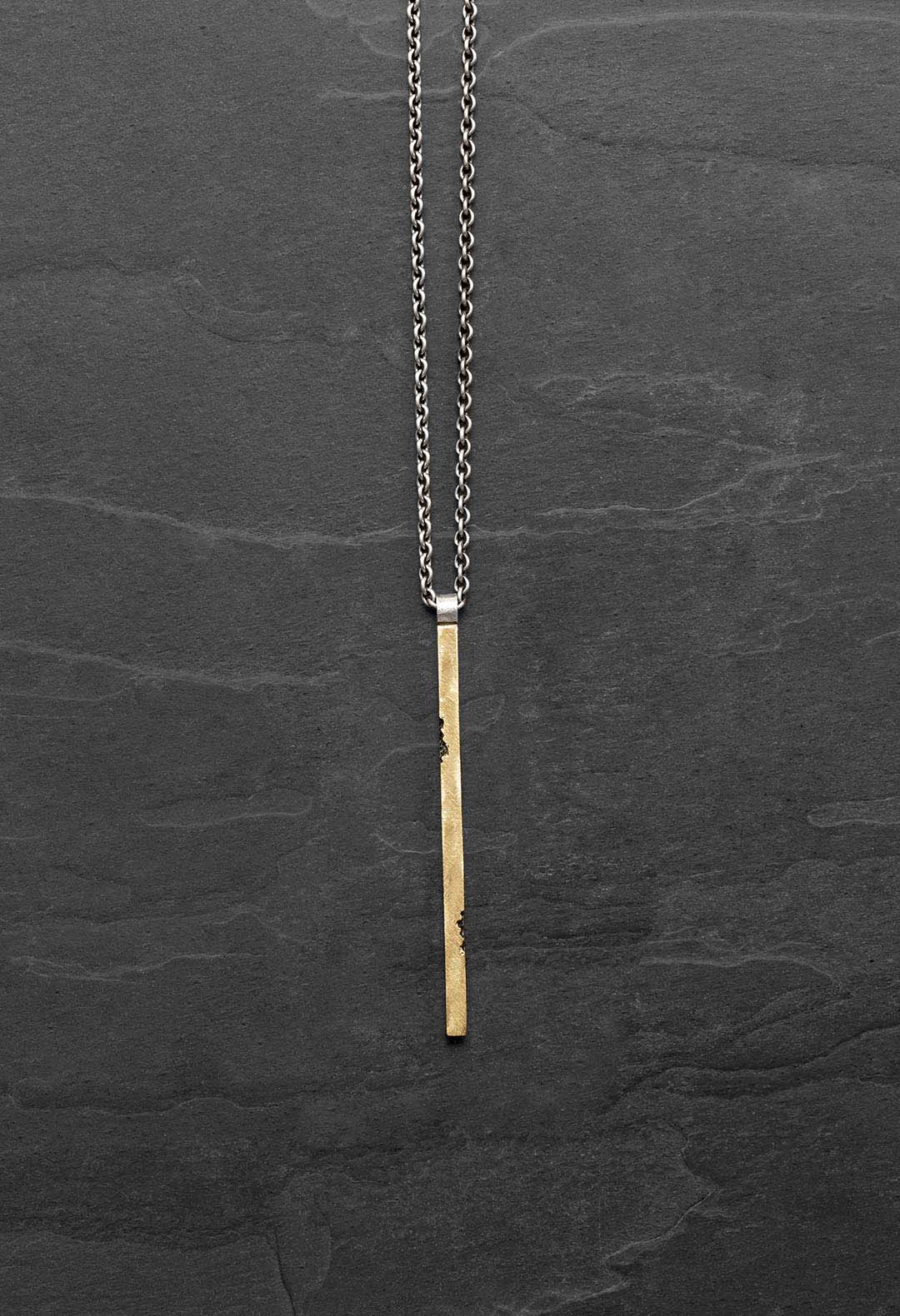 Gold stick necklace - by Tobias Wistisen