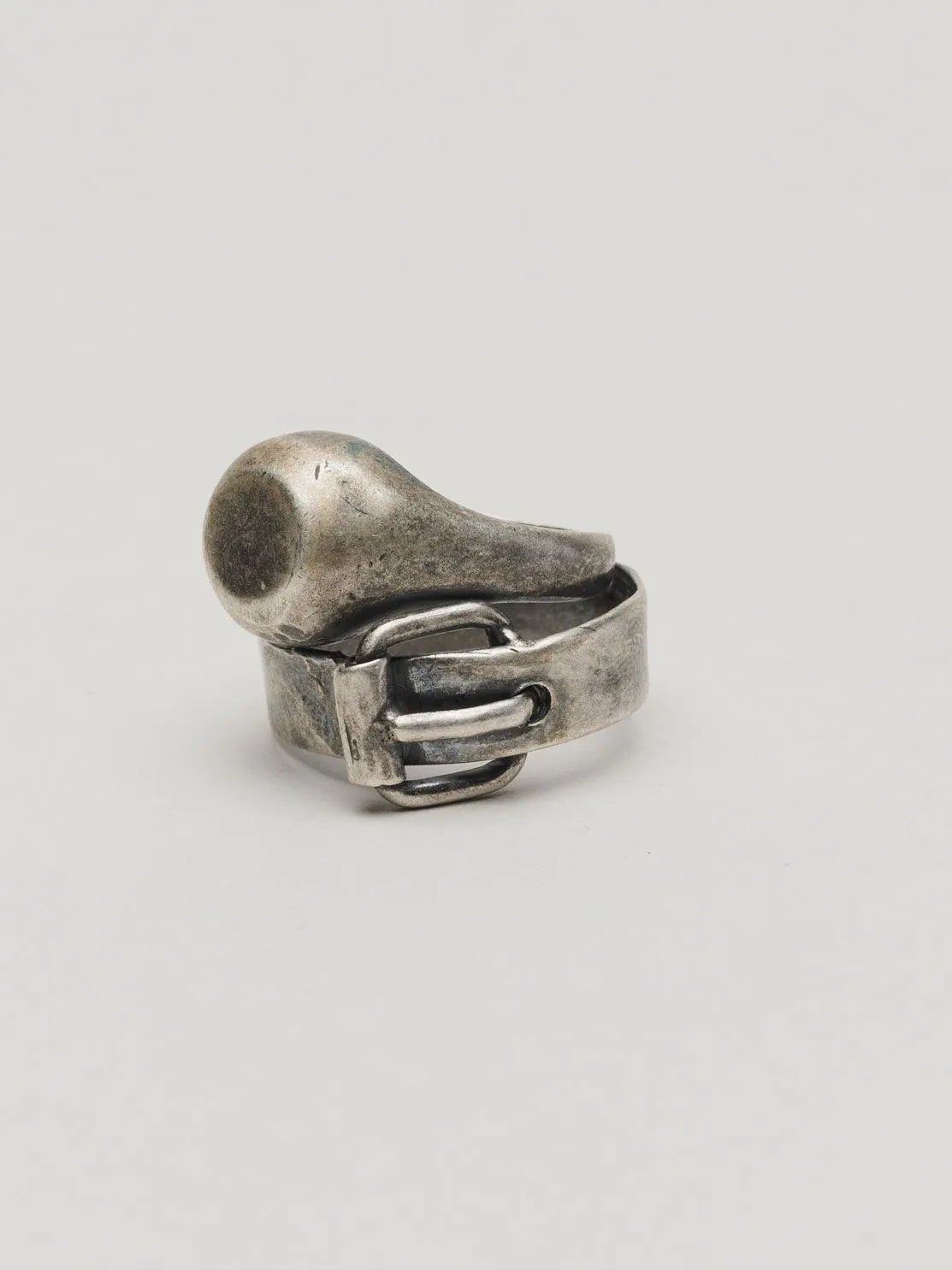 Goti Double Signet Silver Ring - by GOTI