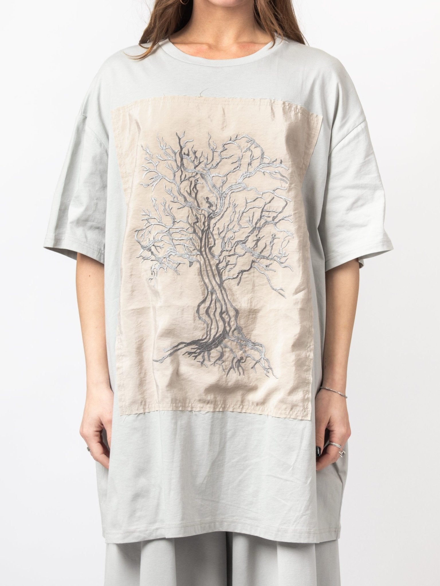 Graphic Panel Oversized T-Shirt - by VAGUE