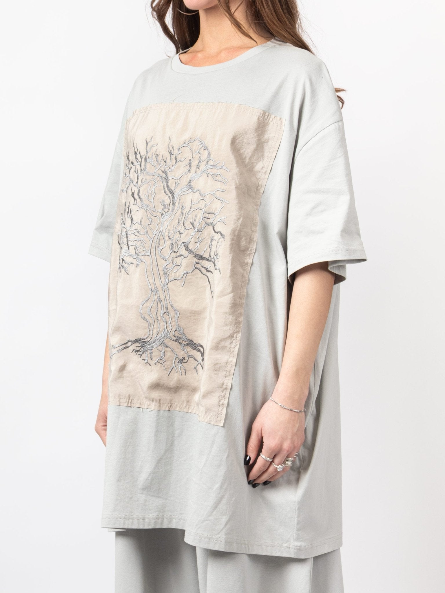 Graphic Panel Oversized T-Shirt - by VAGUE