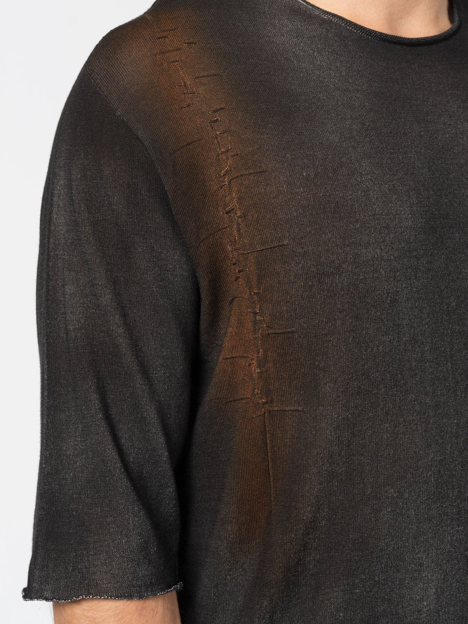 Hand - Dyed Distressed Tee - by MD75