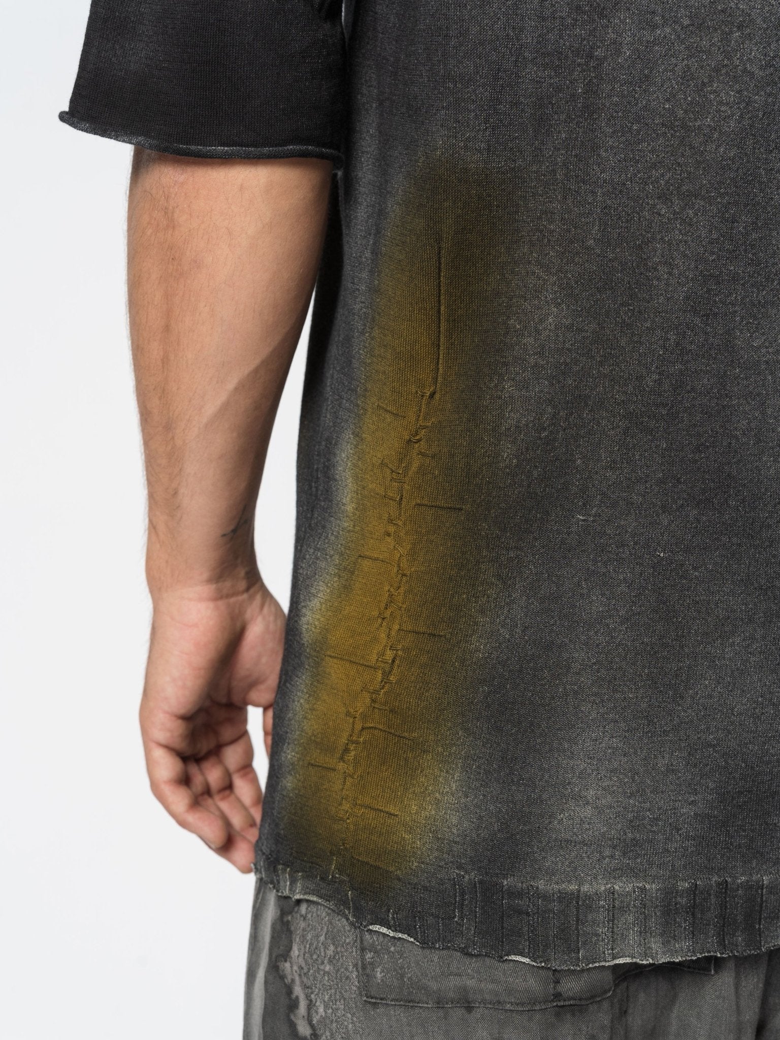 Hand - Dyed Distressed Tee - by MD75