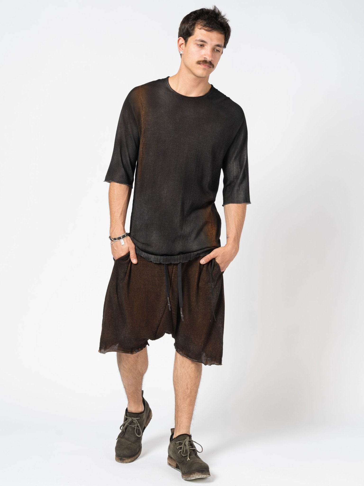 Hand - Dyed Distressed Tee - by MD75