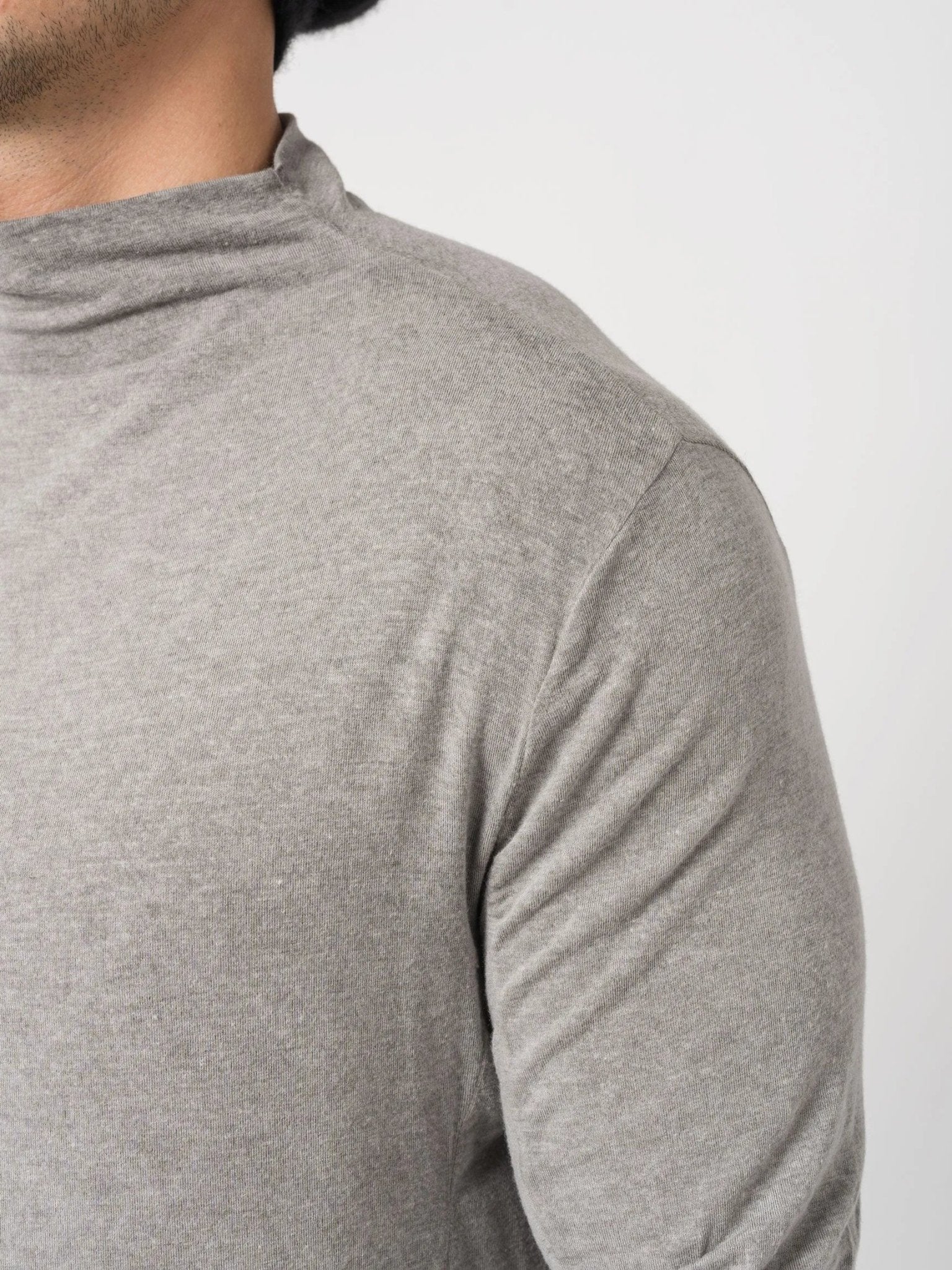 High - Neck Modal - Cashmere Blend T-Shirt - by MD75