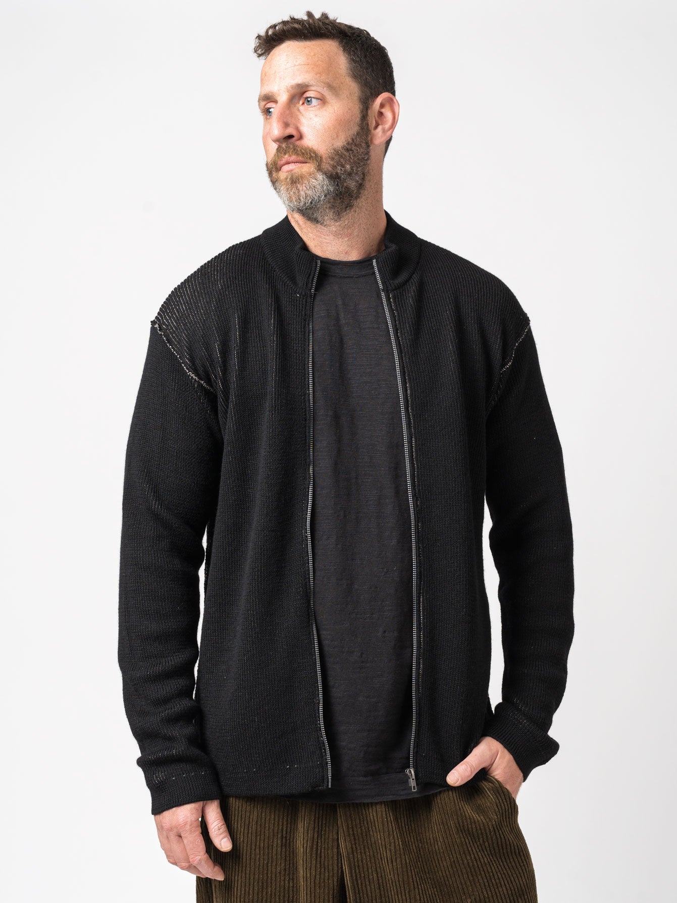 High - Neck Zip - Up Jacket - by TRANSIT UOMO