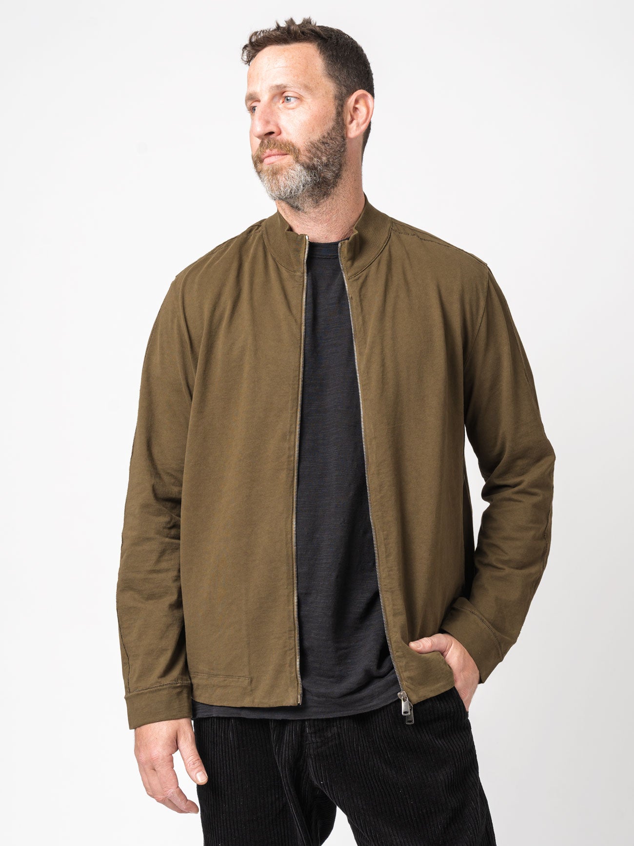 High - Neck Zip - Up Jacket - by TRANSIT UOMO