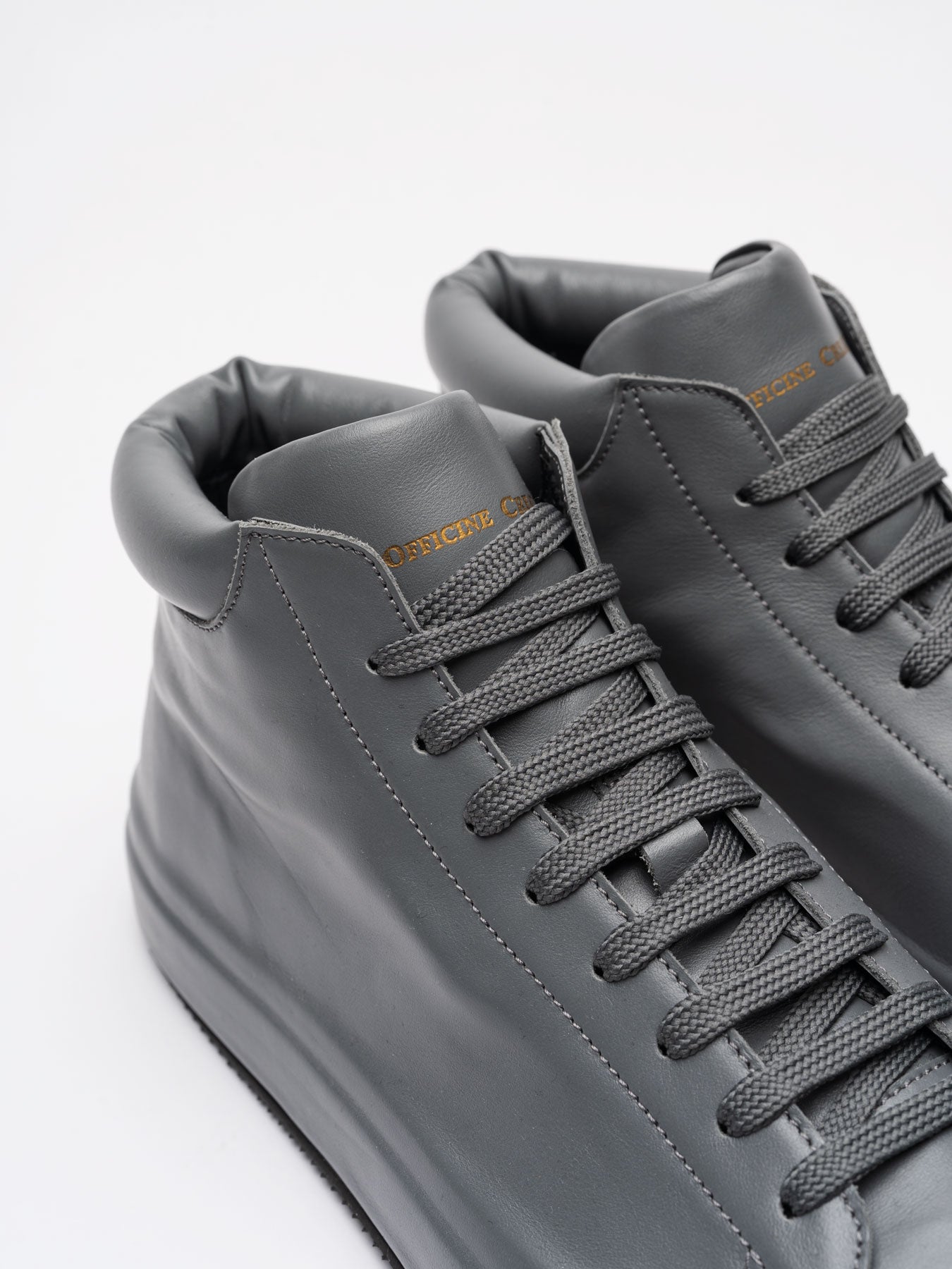 High - Top Leather Sneakers - by OFFICINE CREATIVE