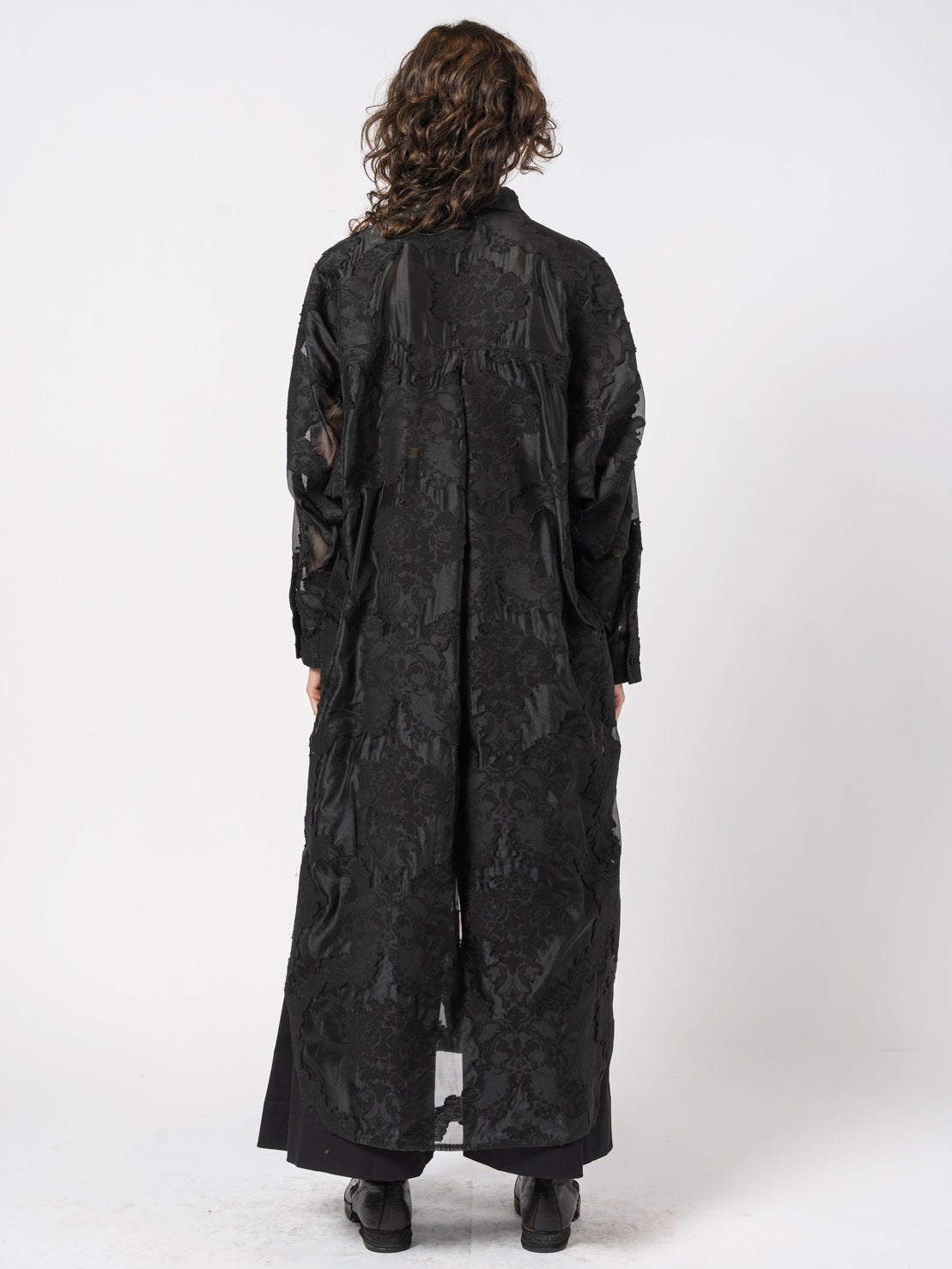 Jacquard Patchwork Long Jacket - by NOSTRA SANTISSIMA