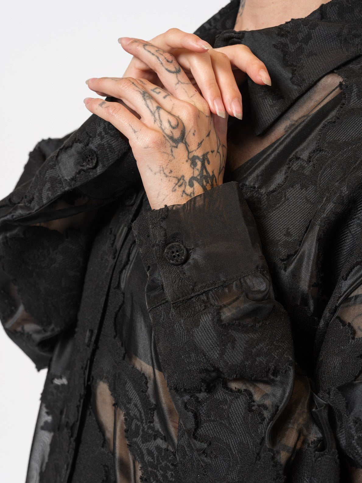 Jacquard Patchwork Long Jacket - by NOSTRA SANTISSIMA