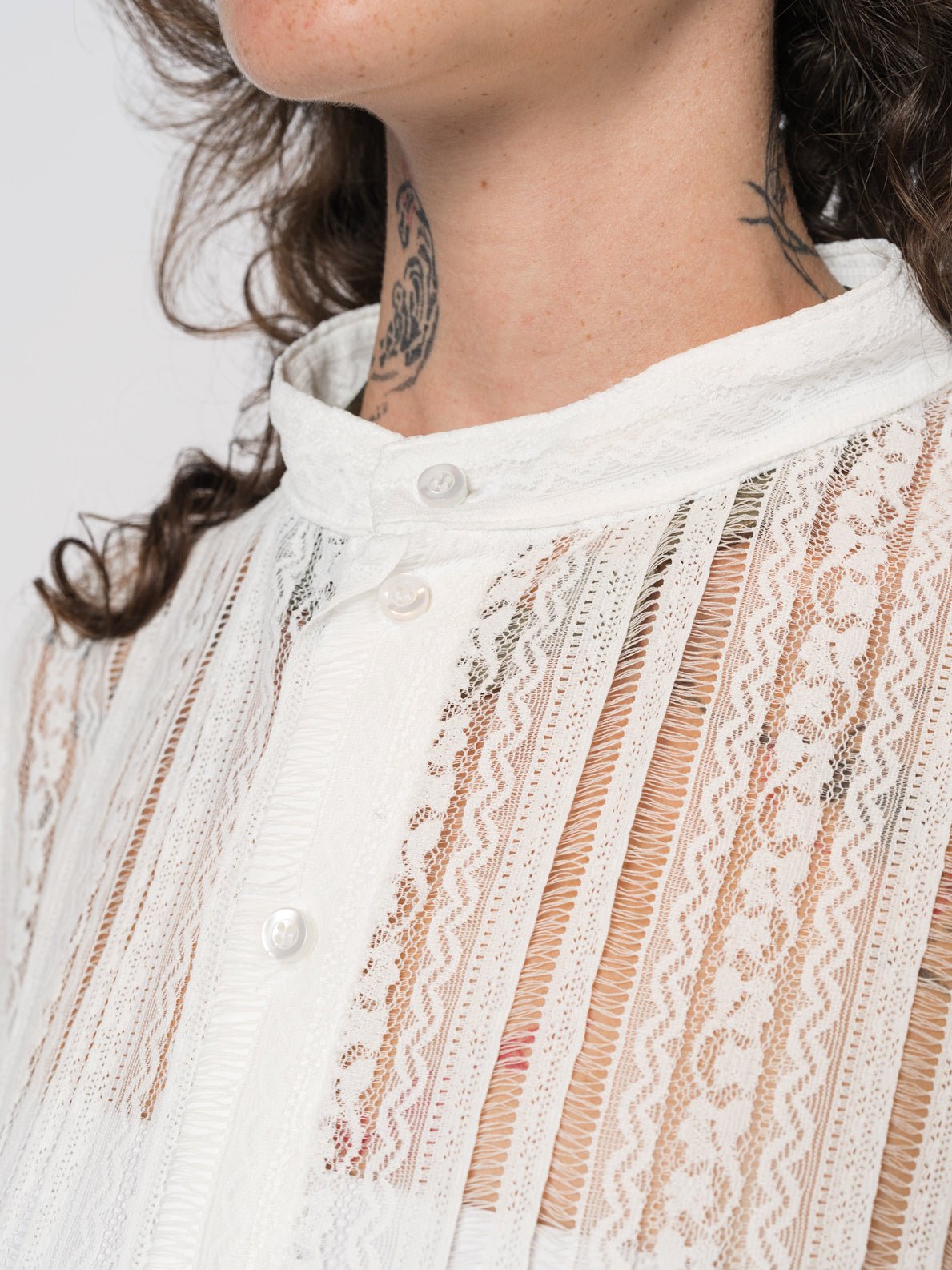 Lace Button - Up Shirt - by NOSTRA SANTISSIMA