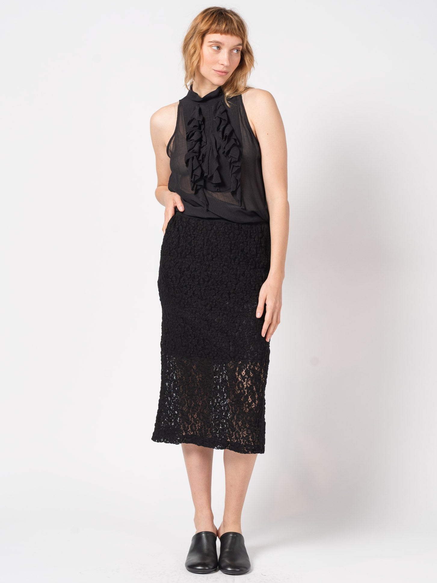 Lace Pencil Skirt - by NOSTRA SANTISSIMA