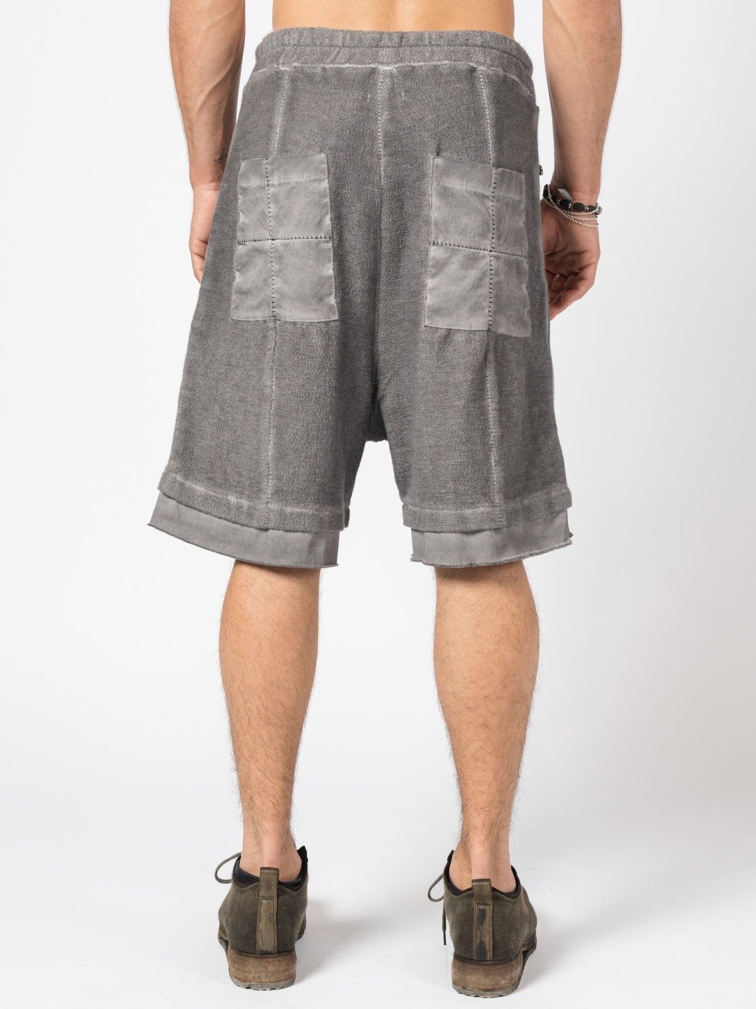 Layered Cotton Terry Shorts - by MD75
