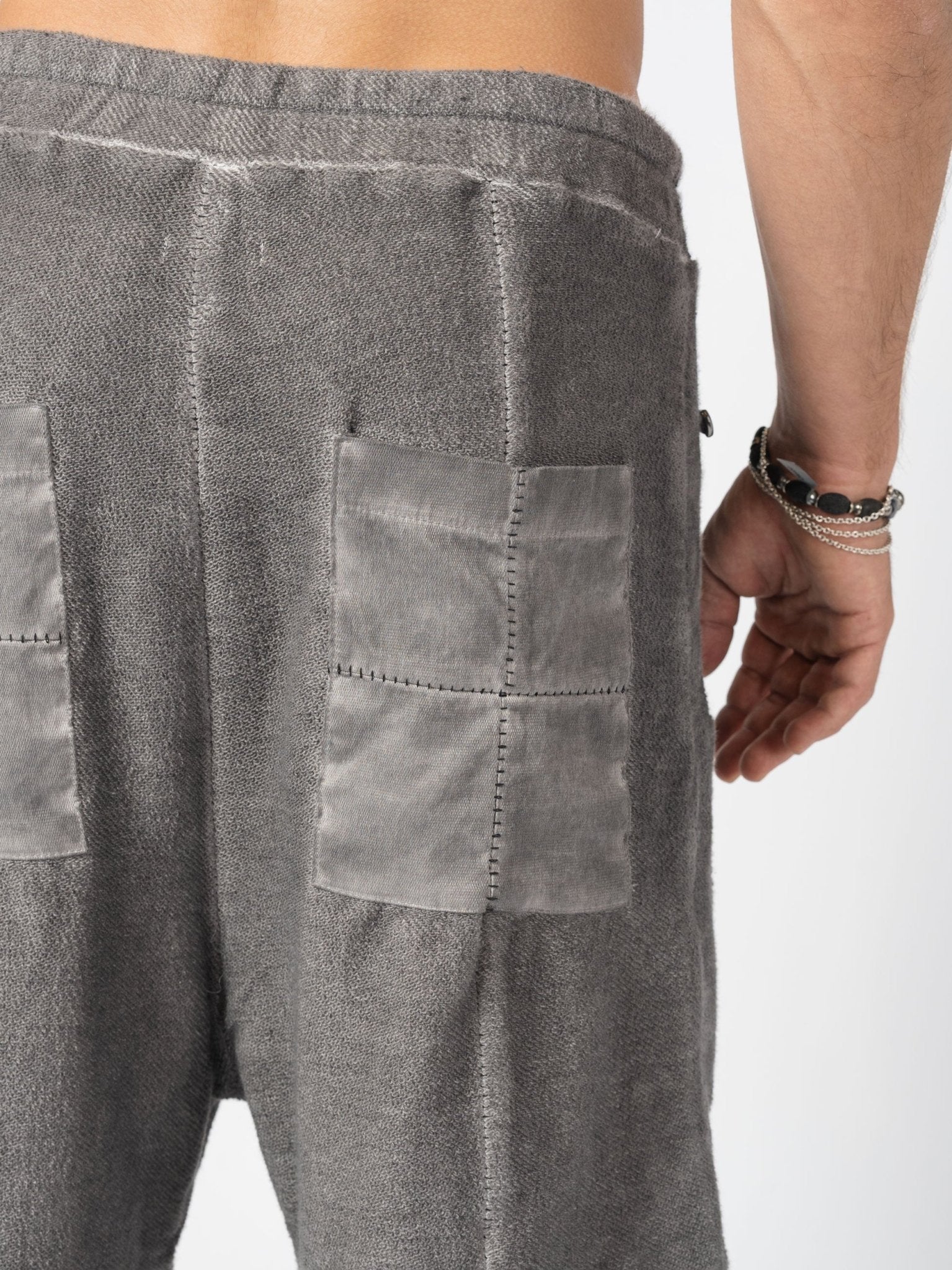 Layered Cotton Terry Shorts - by MD75