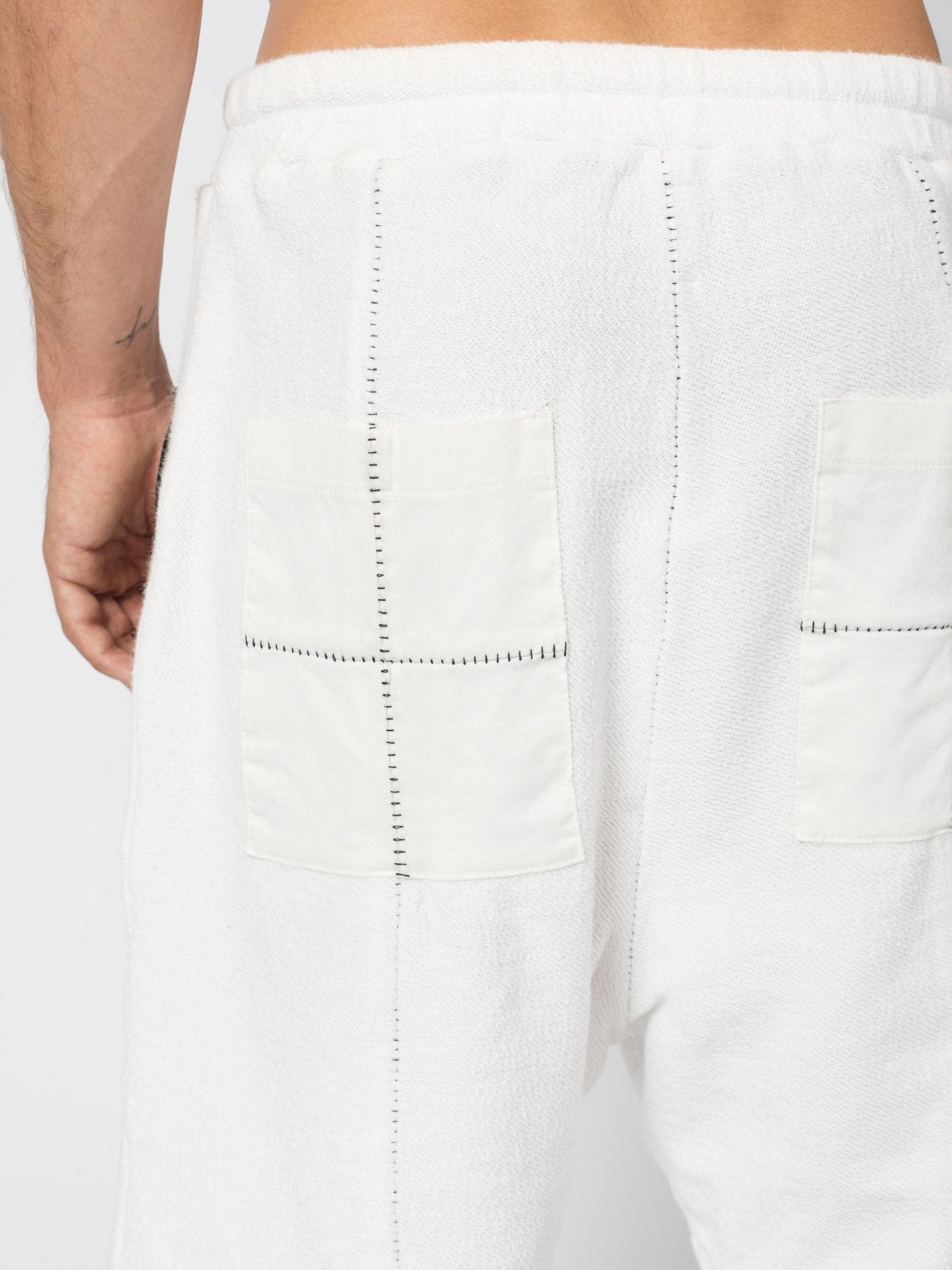 Layered Cotton Terry Shorts - by MD75