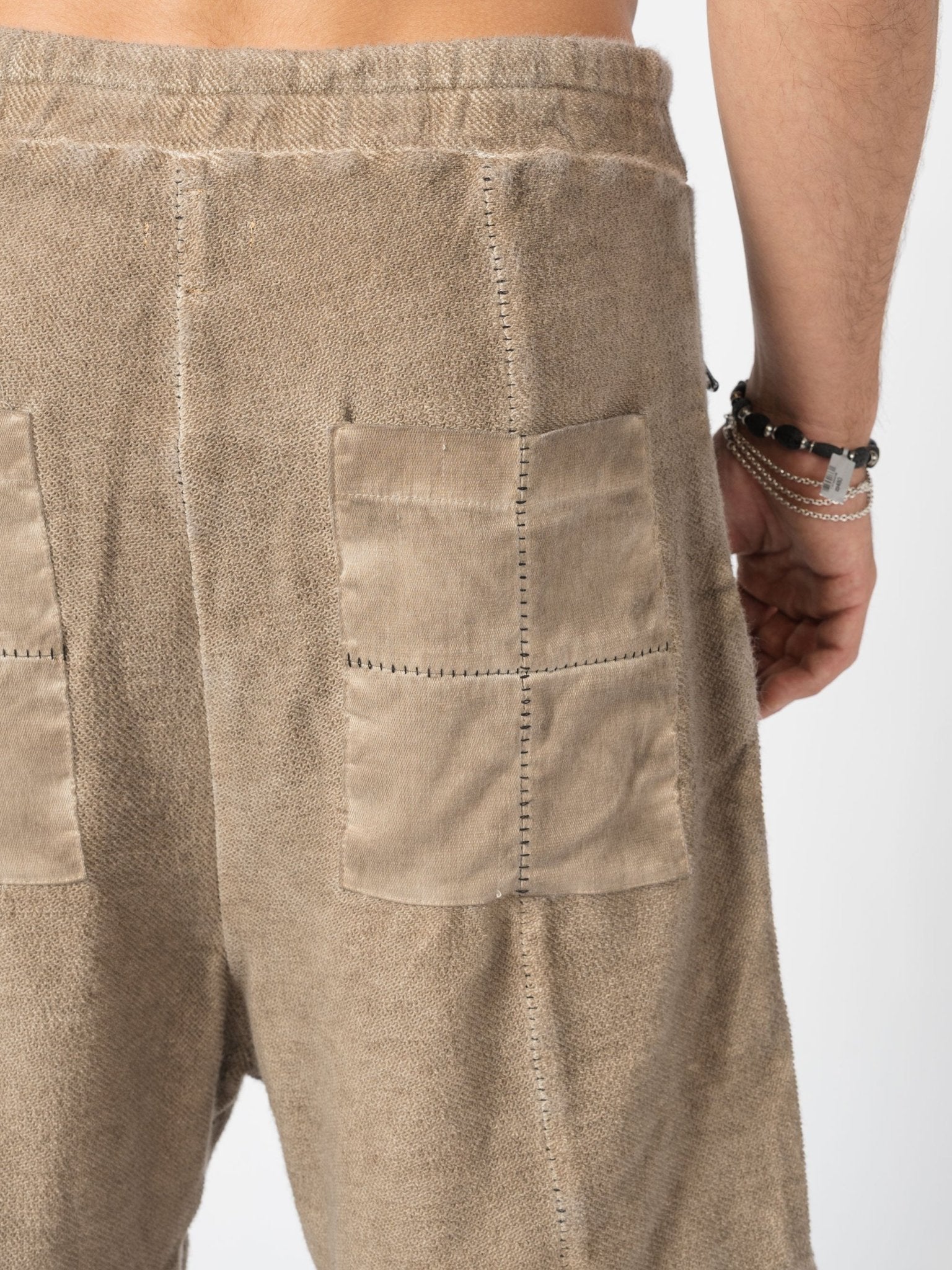 Layered Cotton Terry Shorts - by MD75