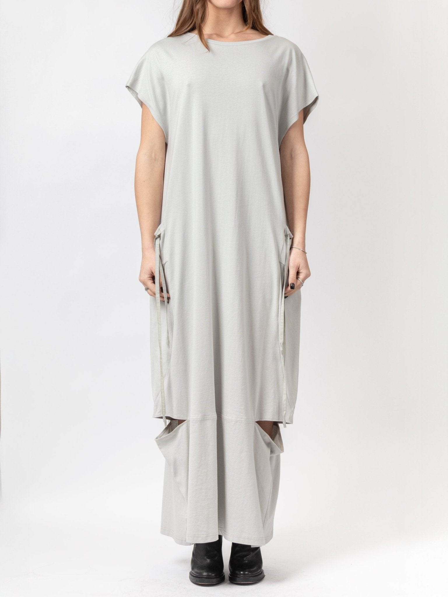 Layered Pocket Maxi Dress - by VAGUE