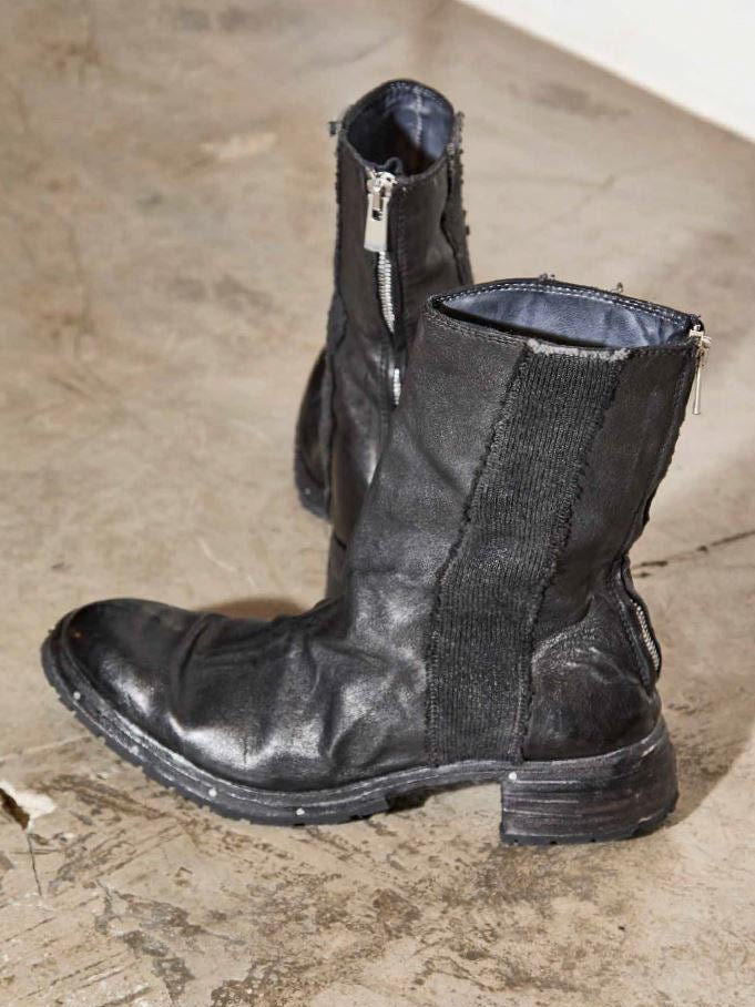 Leather and Wool High Boots - by MD75