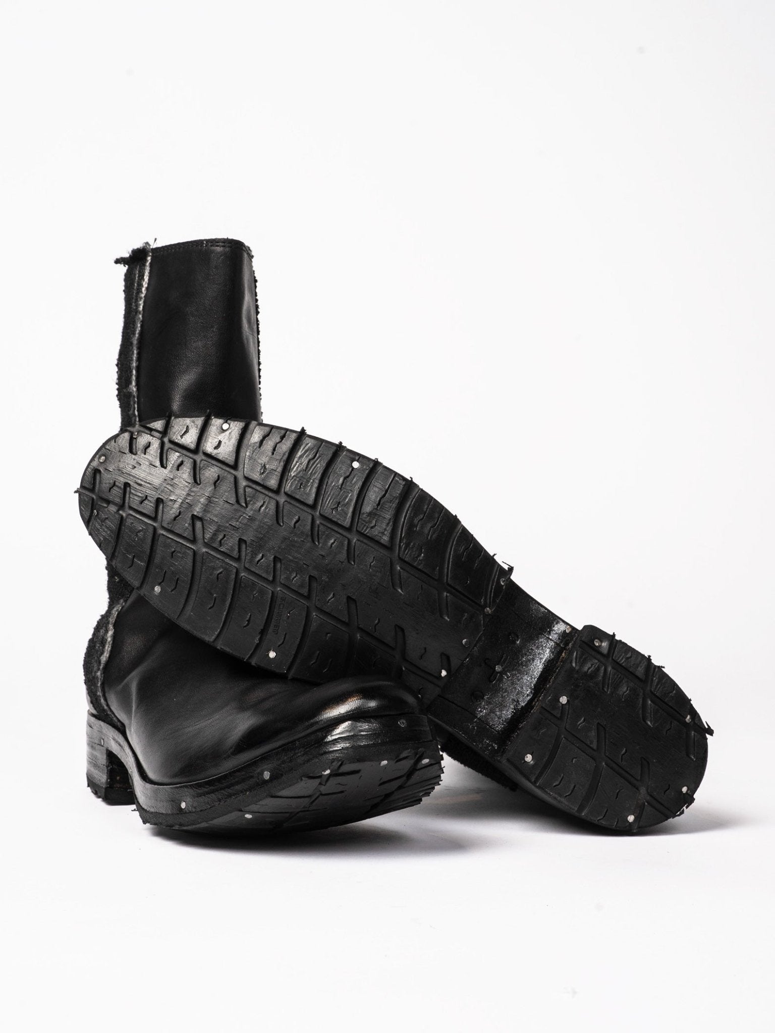 Leather and Wool High Boots - by MD75