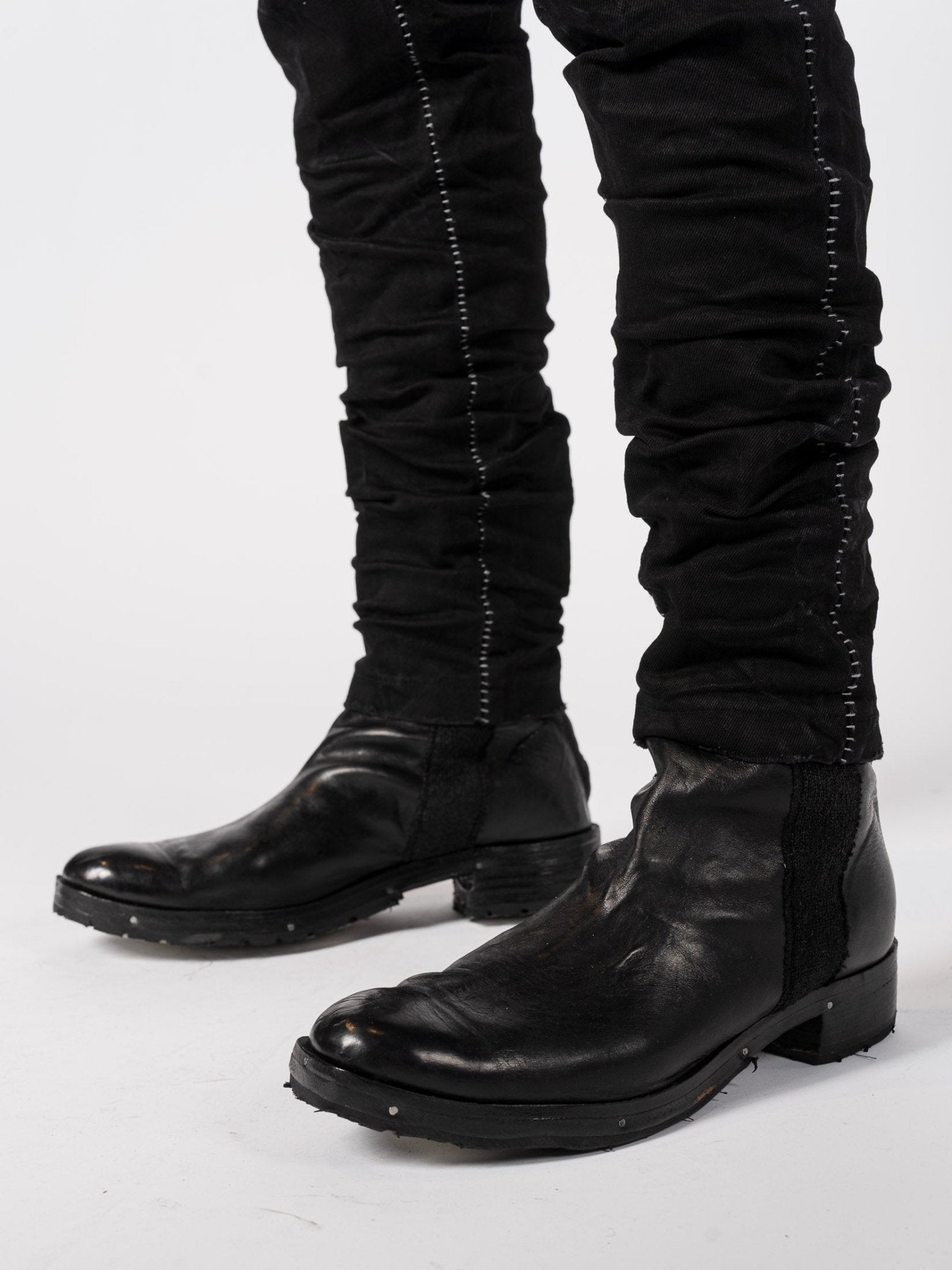 Leather and Wool High Boots - by MD75