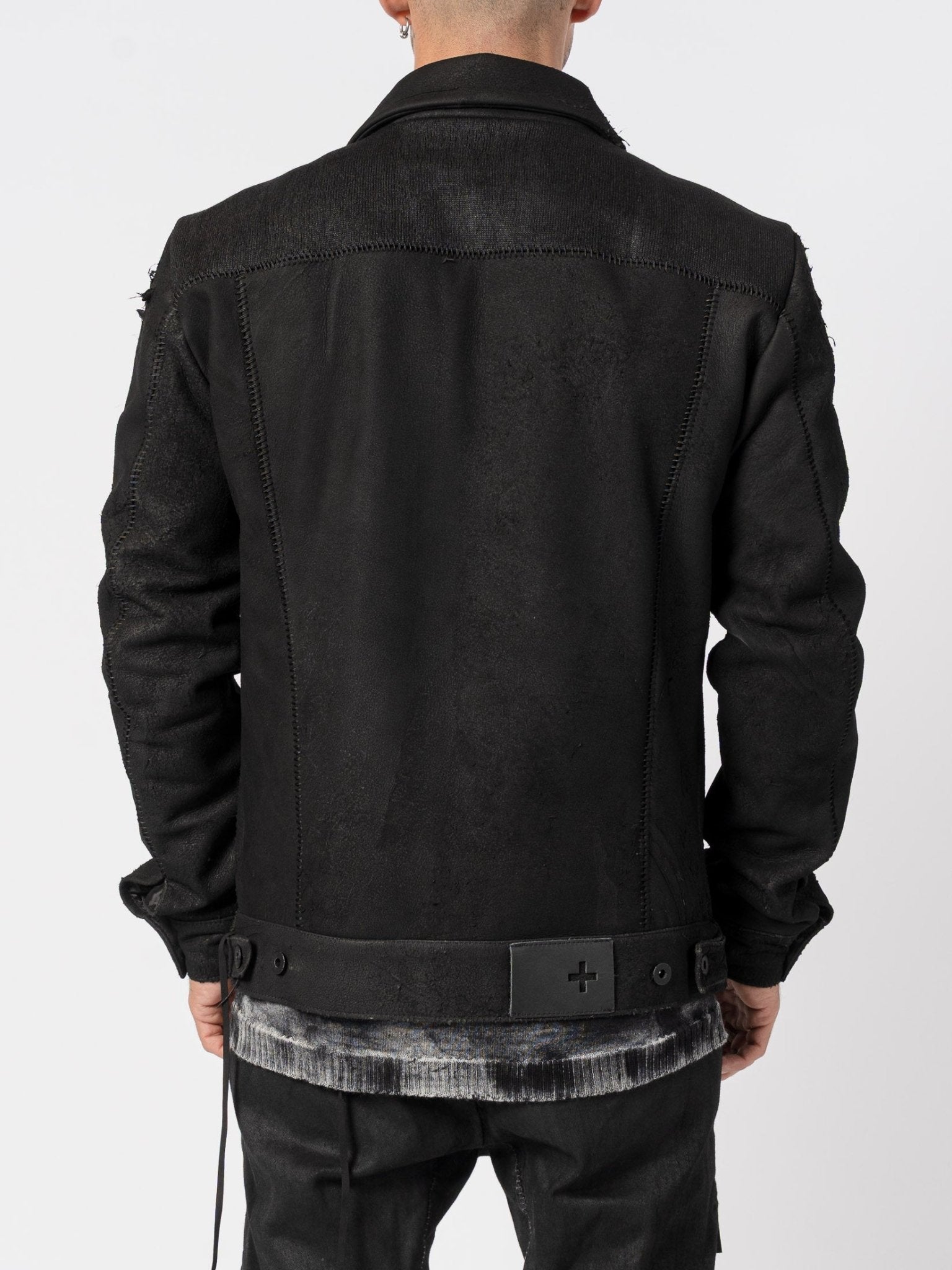 Leather and Wool Mixed - Media Jacket - by MD75