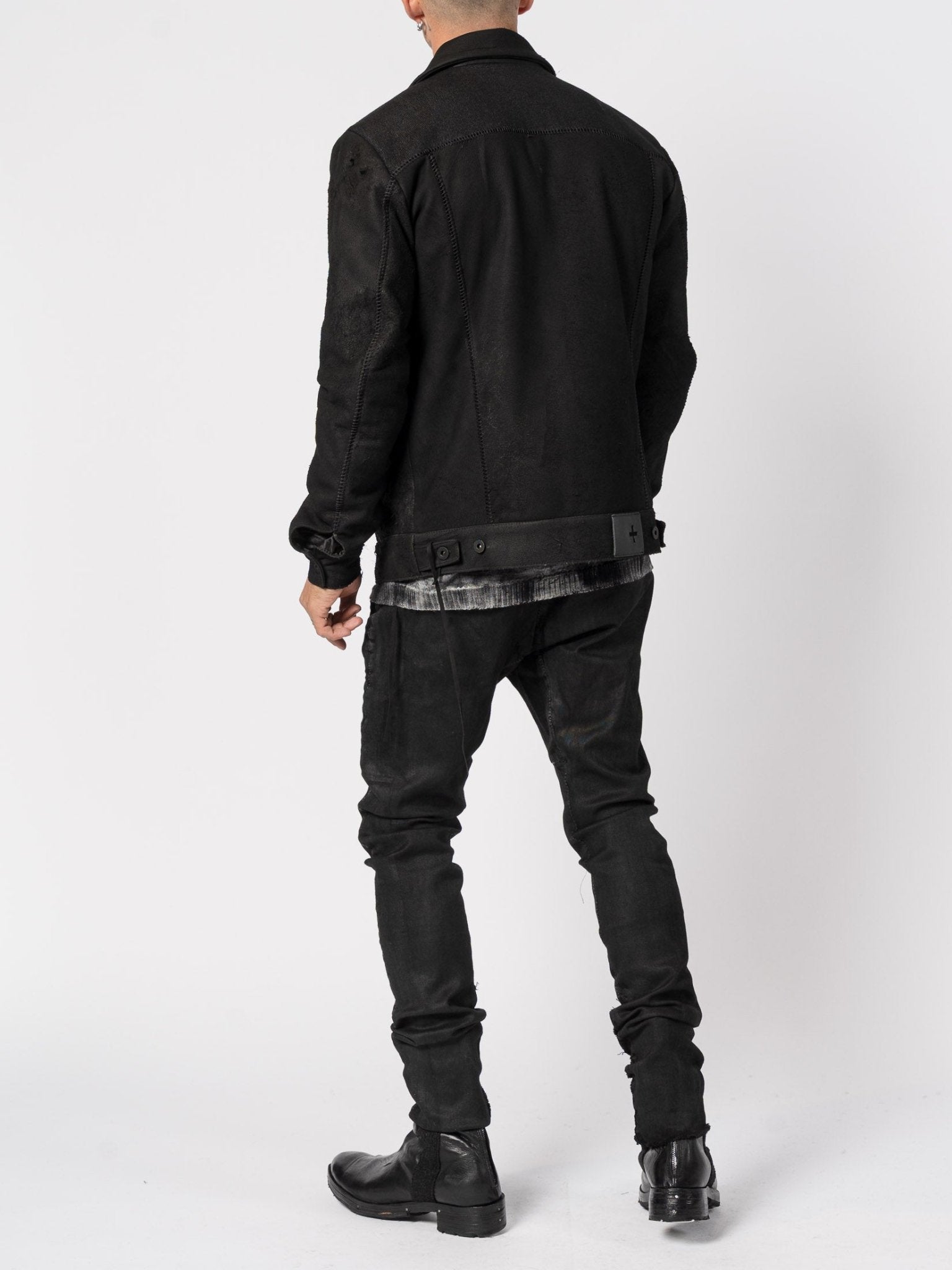 Leather and Wool Mixed - Media Jacket - by MD75