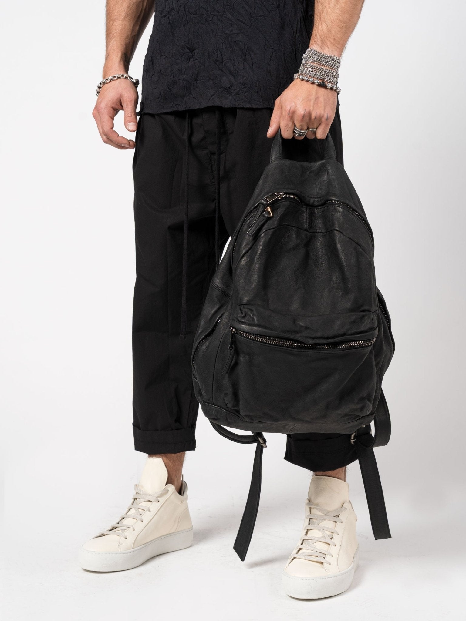 Leather Backpack - by GIORGIO BRATO