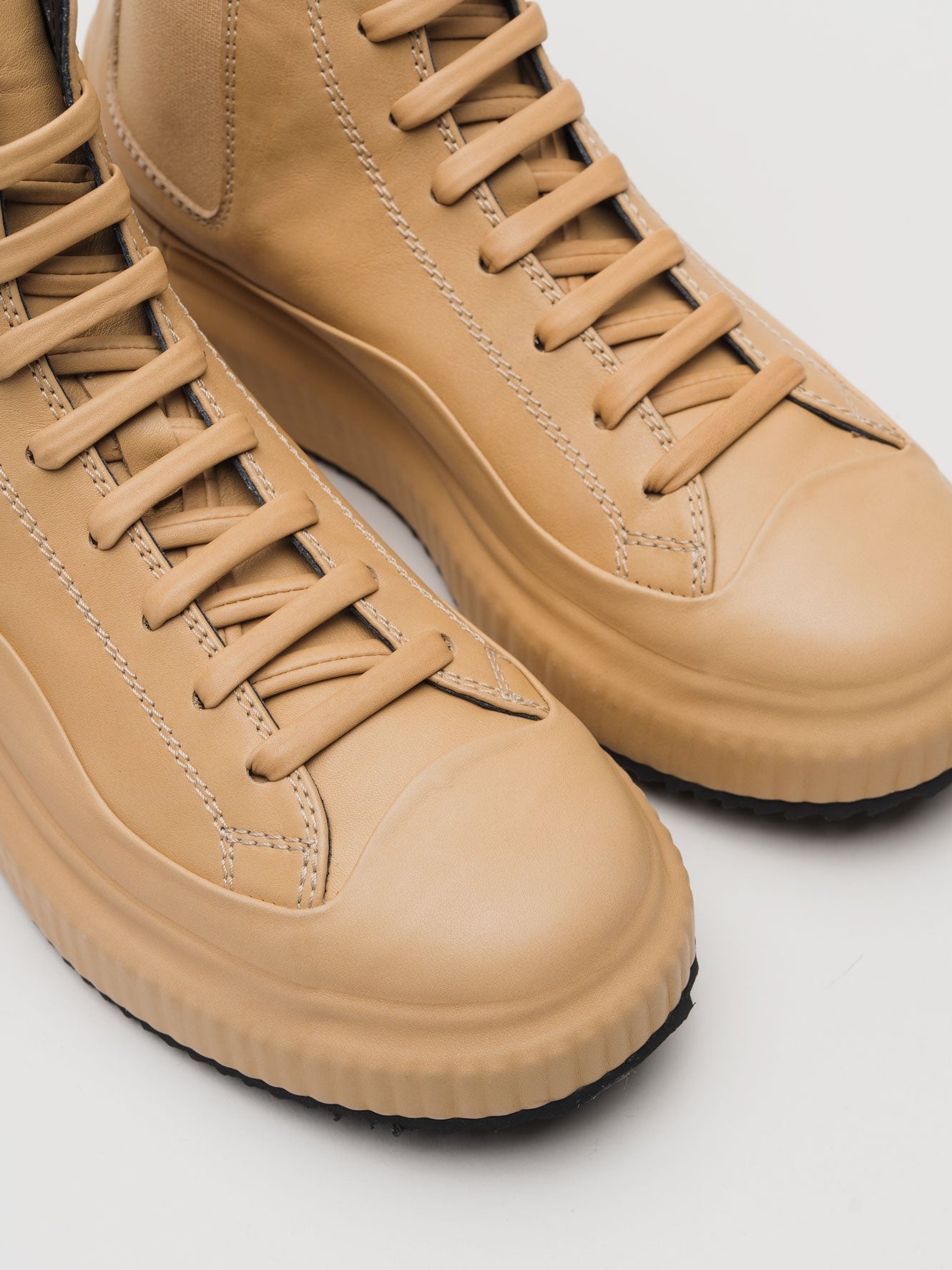 Leather High - Top Platform Boot - by OFFICINE CREATIVE