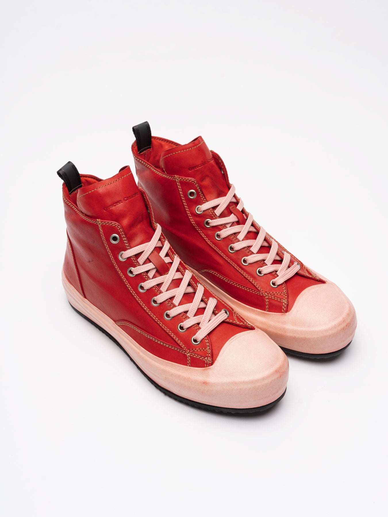 Leather High Top Sneakers - by OFFICINE CREATIVE