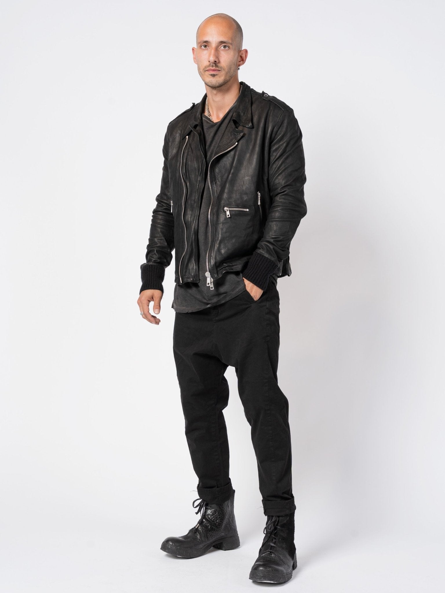 Leather Perfecto Jacket - by GIORGIO BRATO