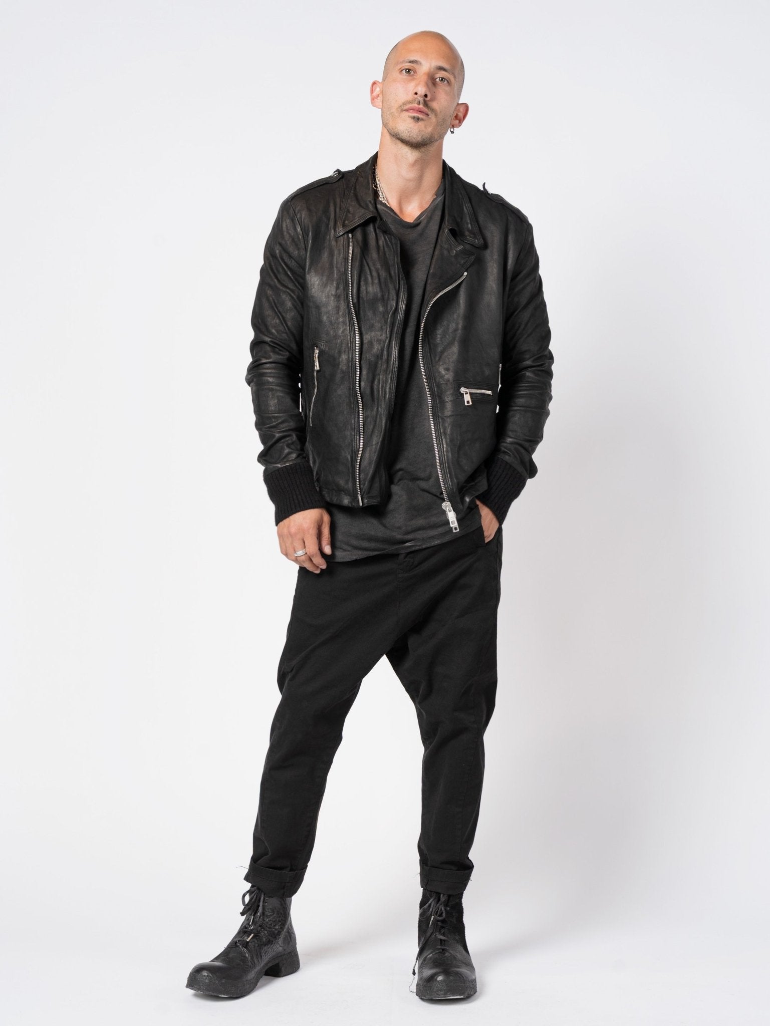 Leather Perfecto Jacket - by GIORGIO BRATO