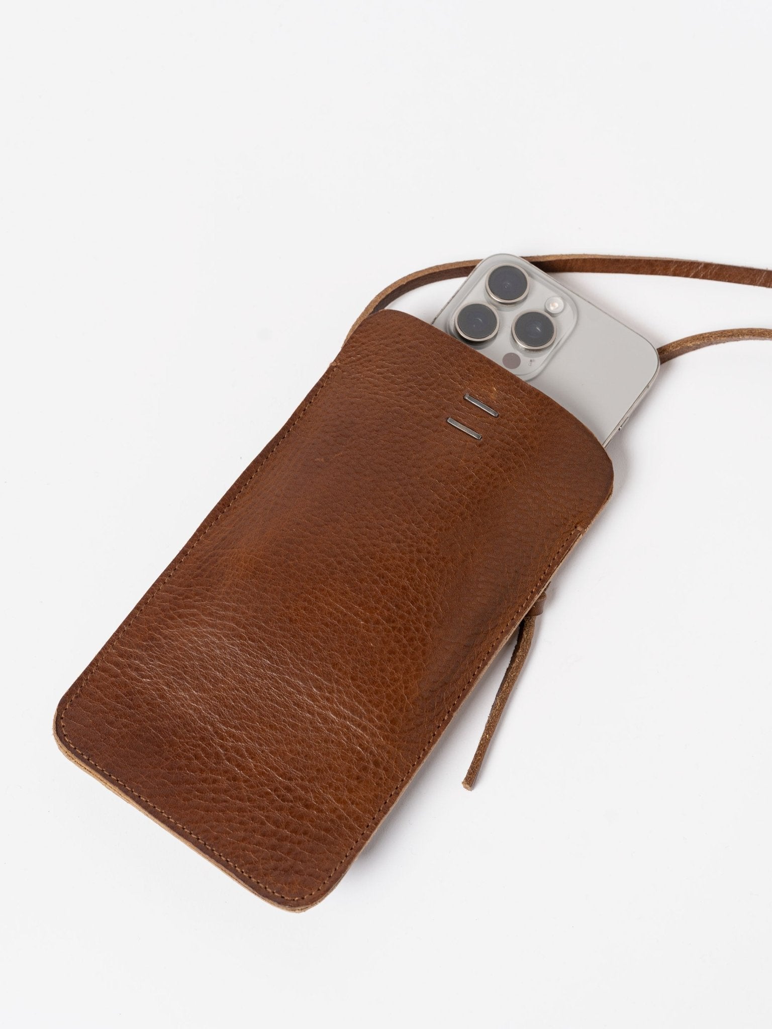 Leather Phone Holder - by DANIELE BASTA