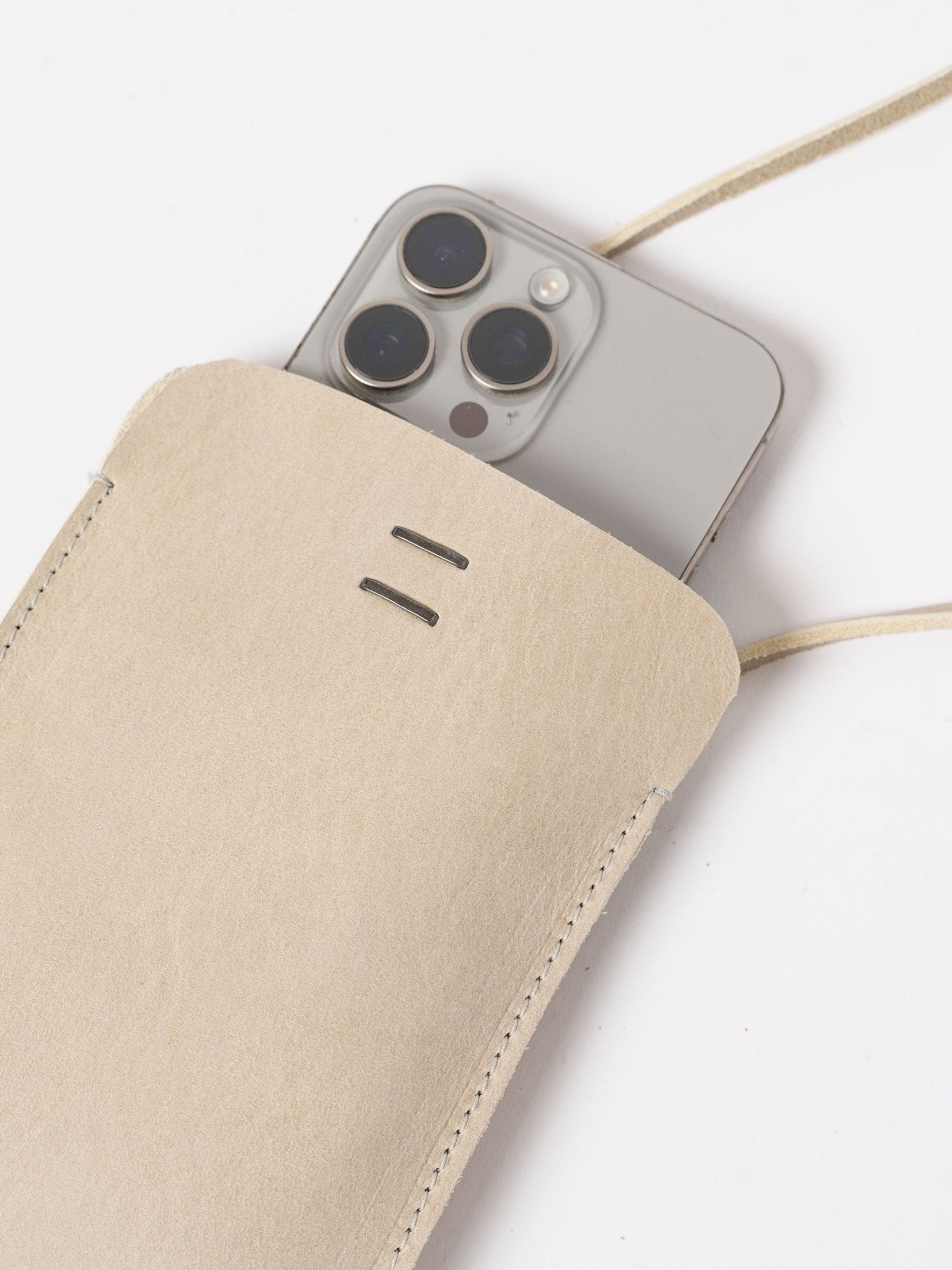 Leather Phone Holder - by DANIELE BASTA