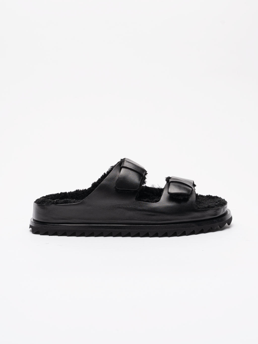 Leather Slide Sandals - by OFFICINE CREATIVE