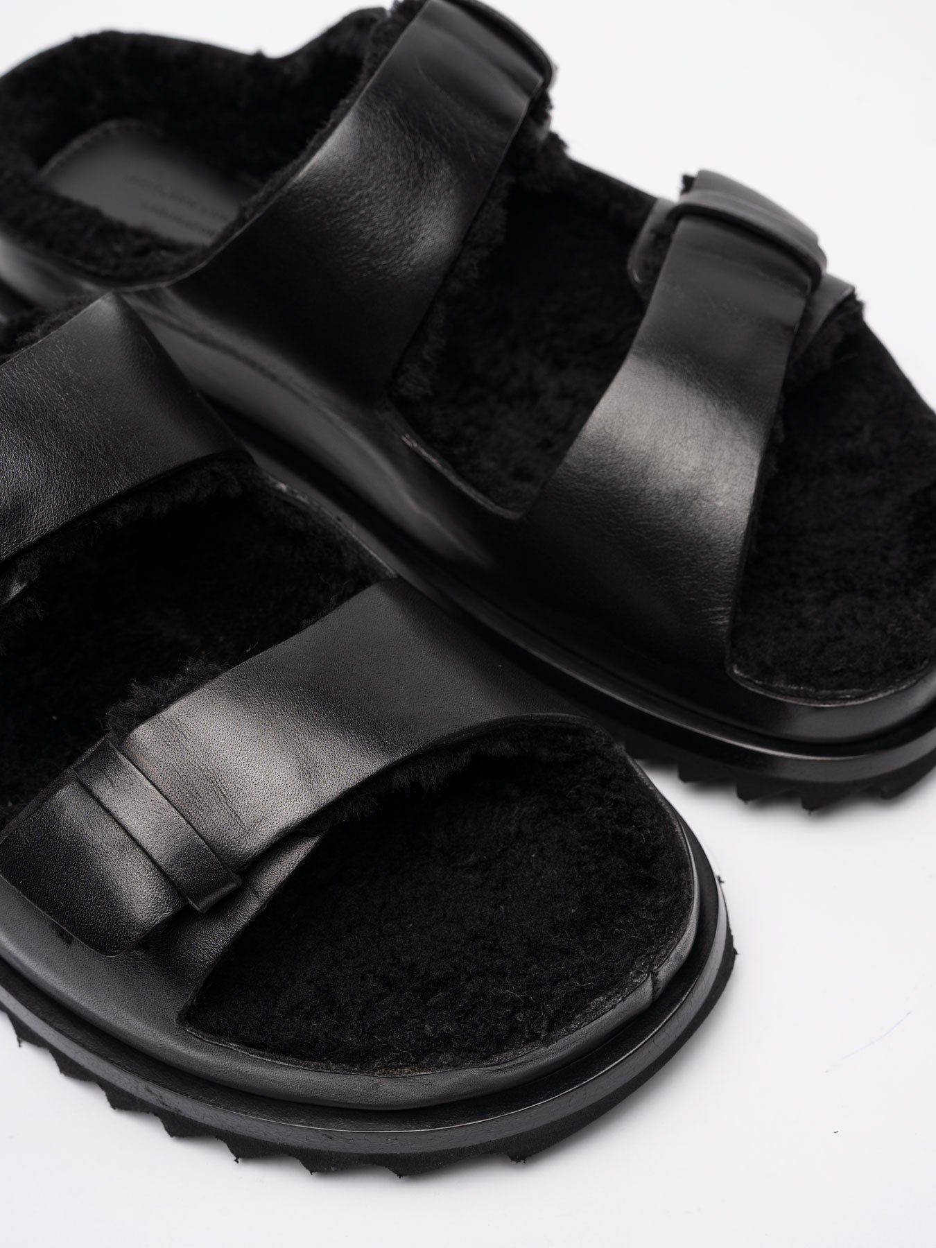 Leather Slide Sandals - by OFFICINE CREATIVE