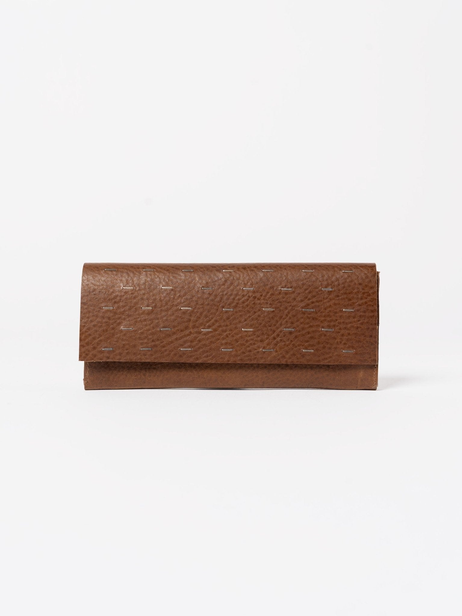 Leather Wallet with Silver Staples - by DANIELE BASTA