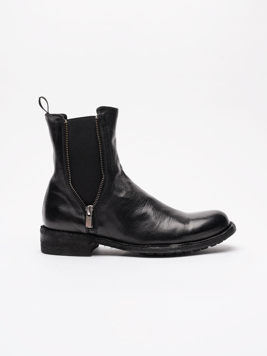 Leather Zip Ankle Boots - by OFFICINE CREATIVE