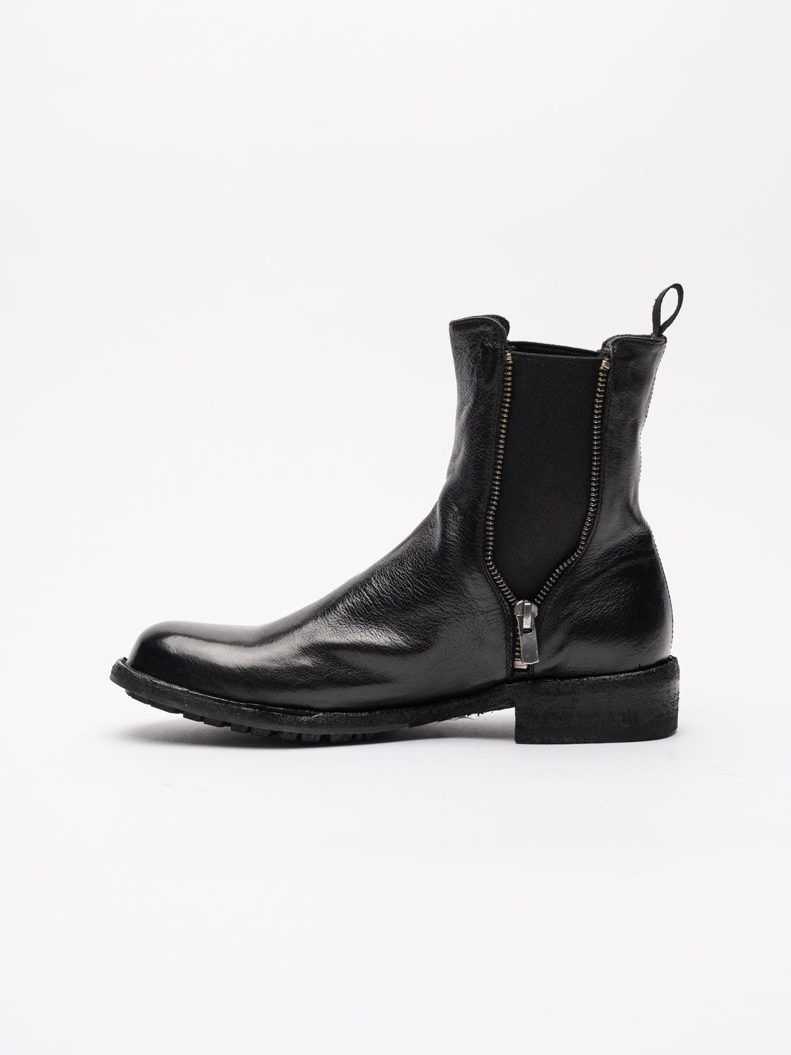 Leather Zip Ankle Boots - by OFFICINE CREATIVE