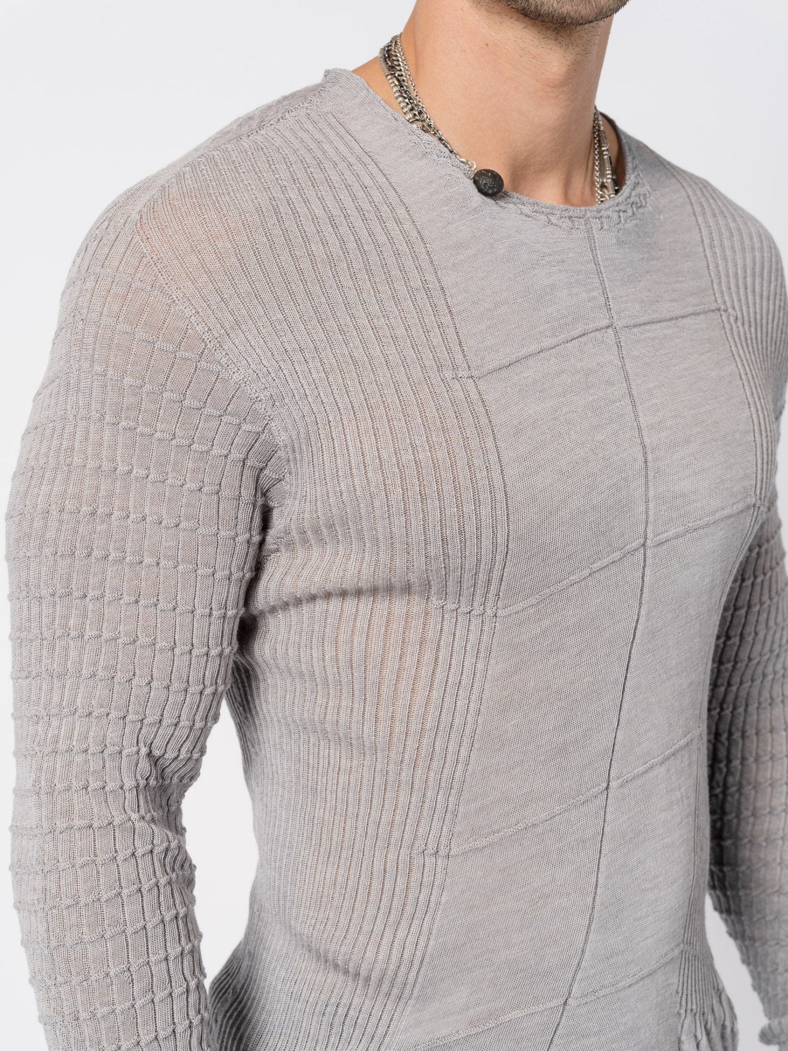 Light Twist Wool Textured Knit - by MD75