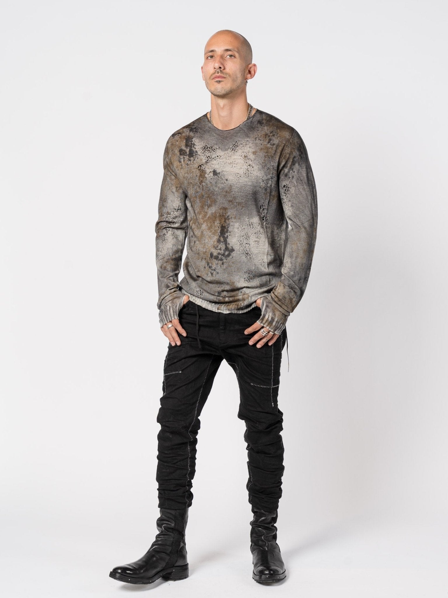 Light Wool Knit with Salt Treatment - by MD75