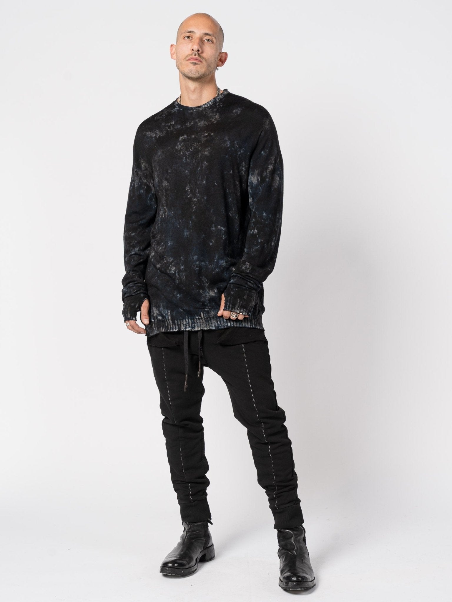 Light Wool Knit with Sponged Dyeing - by MD75