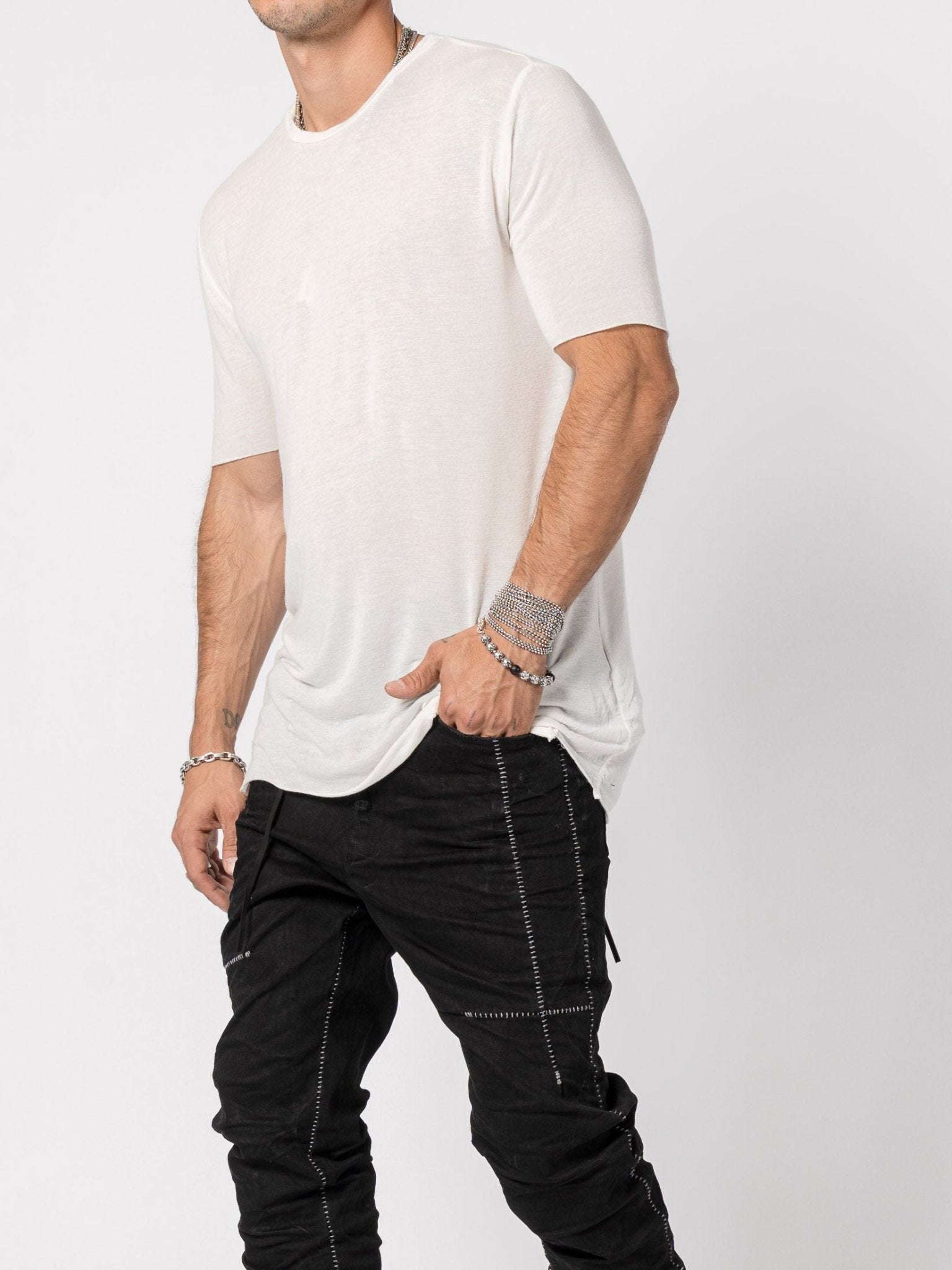 Lightweight Modal–Cashmere Short - Sleeve Tee - by MD75