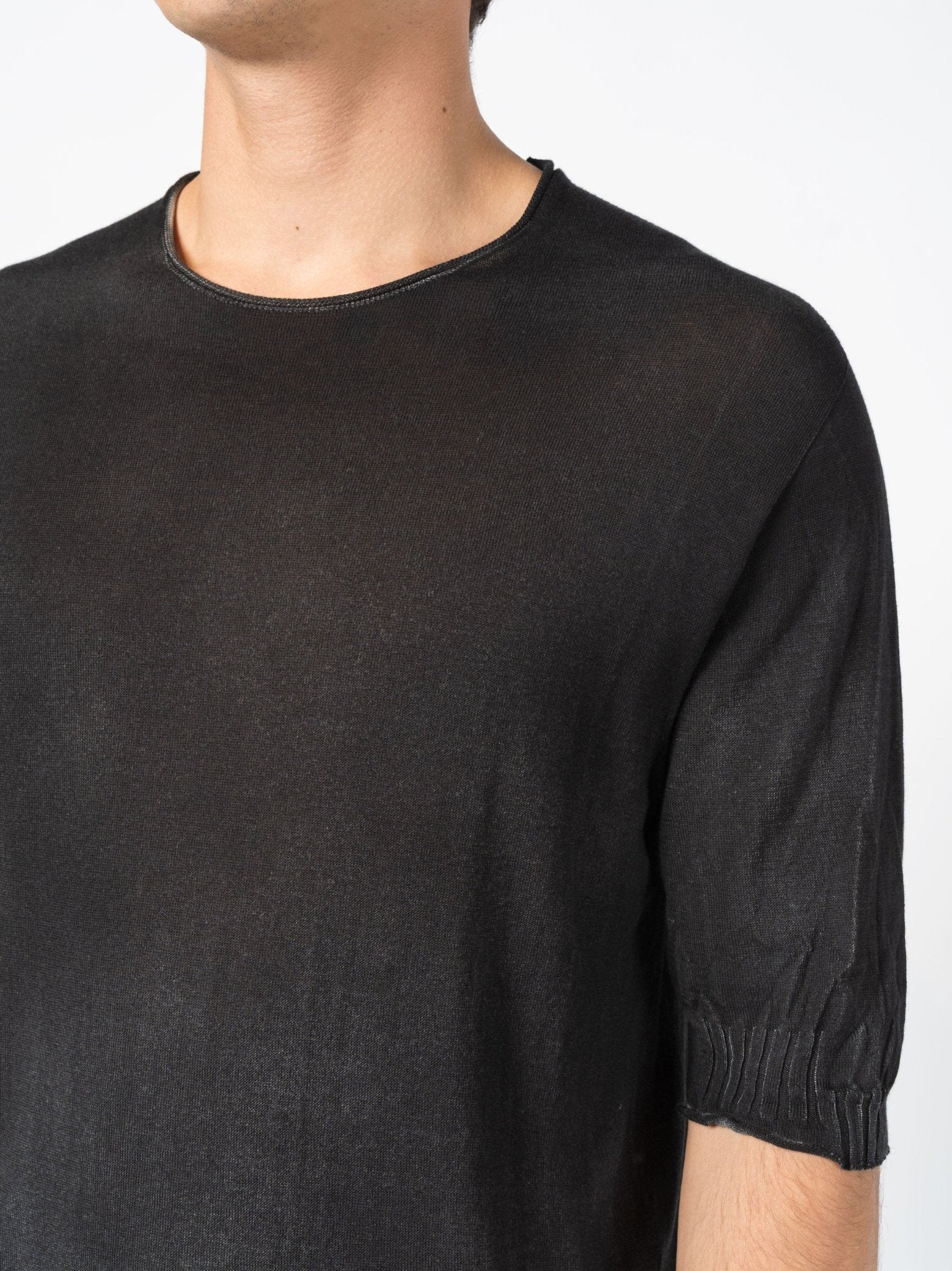 Lightweight Ribbed Knit Tee - by MD75